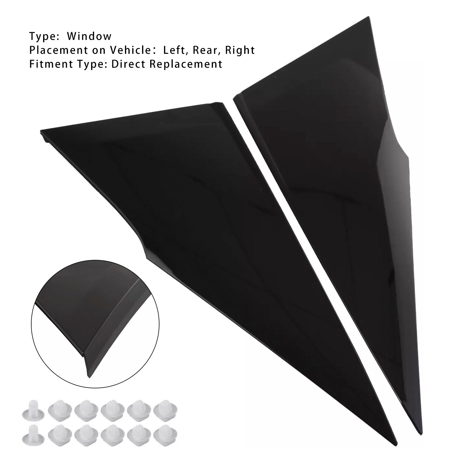 2-delna zadnje skrbniške oblikovanja za Toyota Prius 2016-2022 62505-47012 62506-47012