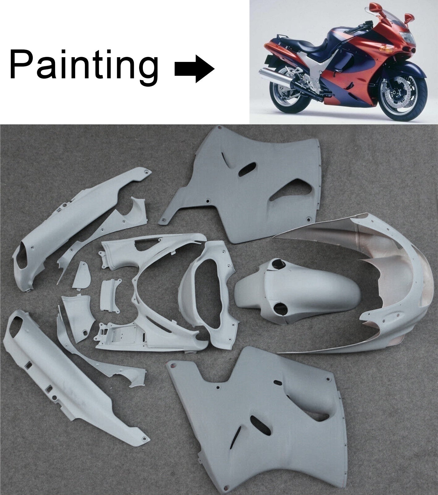 Injection carénage kit carrosserie plastique fit pour Kawasaki ZZR1100 1993-2003