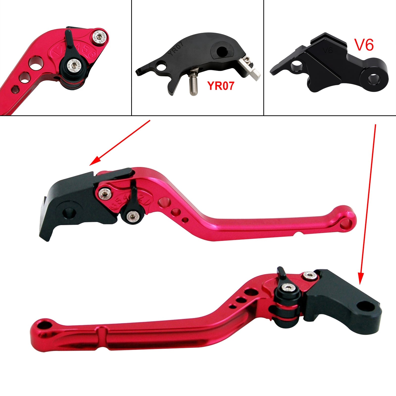 Levier de frein et d'embrayage long compatible avec YAMAHA XSR900 XSR900GP MT-09 MT-09SP 2024-2025
