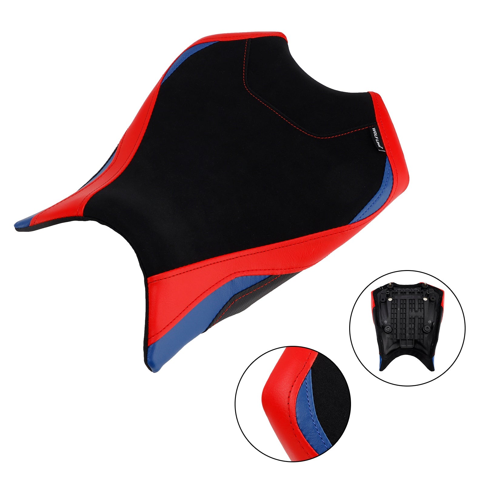 Coussin inférieur de siège conducteur Raider noir pour Honda CBR250RR (2017-2025).