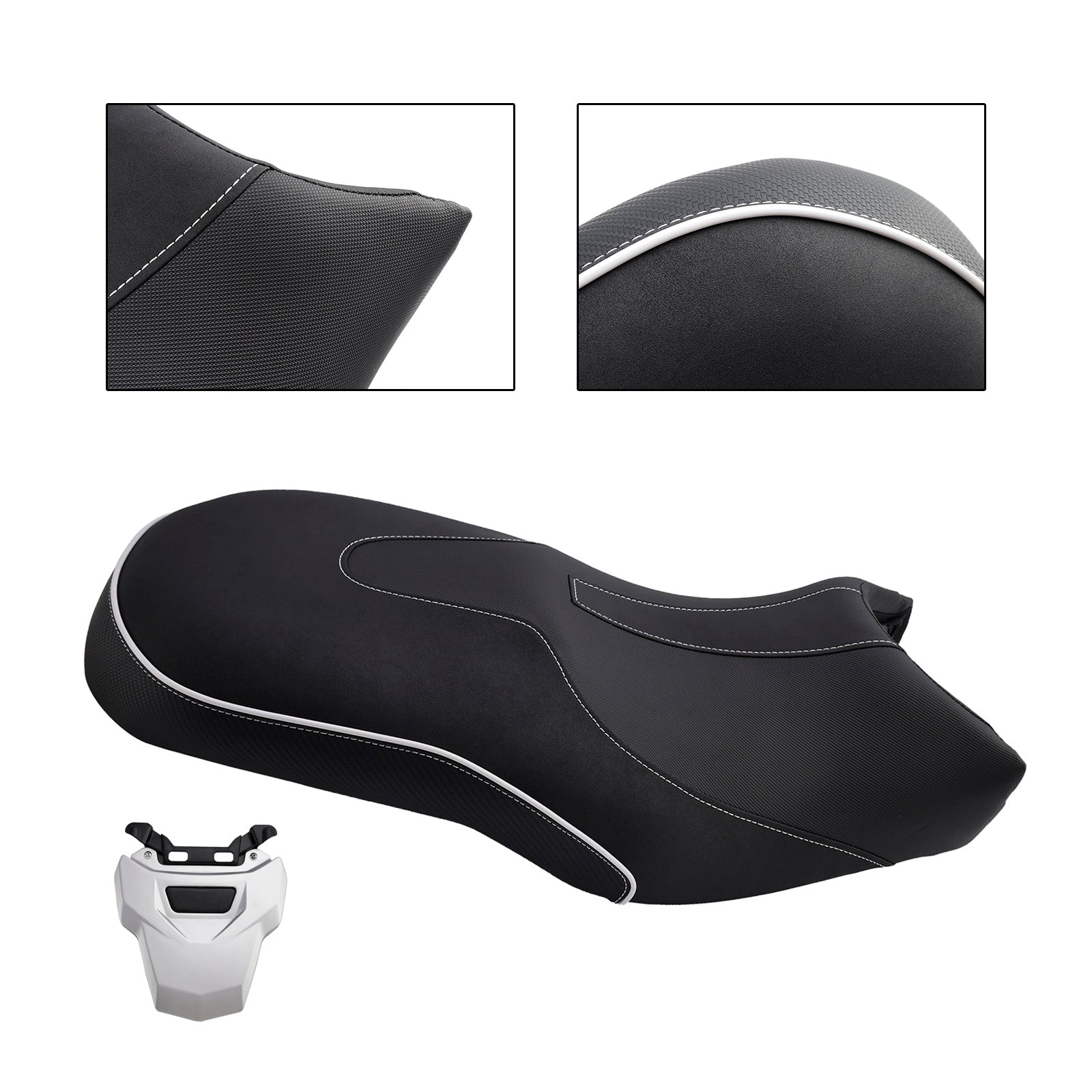 Coussin de siège passager avant et arrière noir pour BMW R1200Gs 13-18 R1250Gs