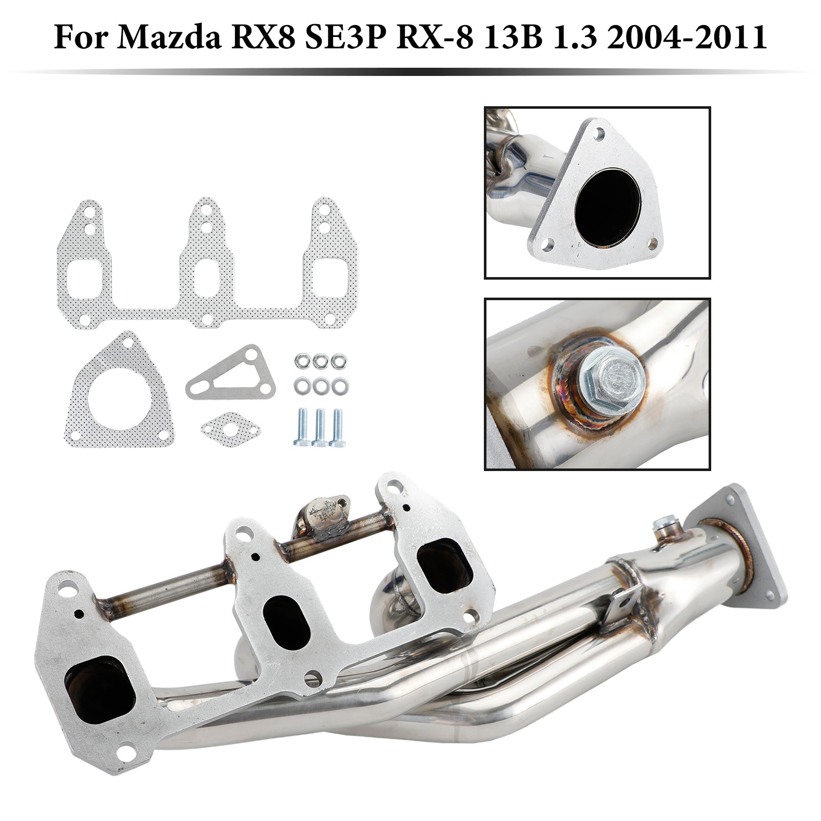 2004-2011 Mazda RX8 RX-8 R3 GT Grand collecteur d'échappement en acier inoxydable