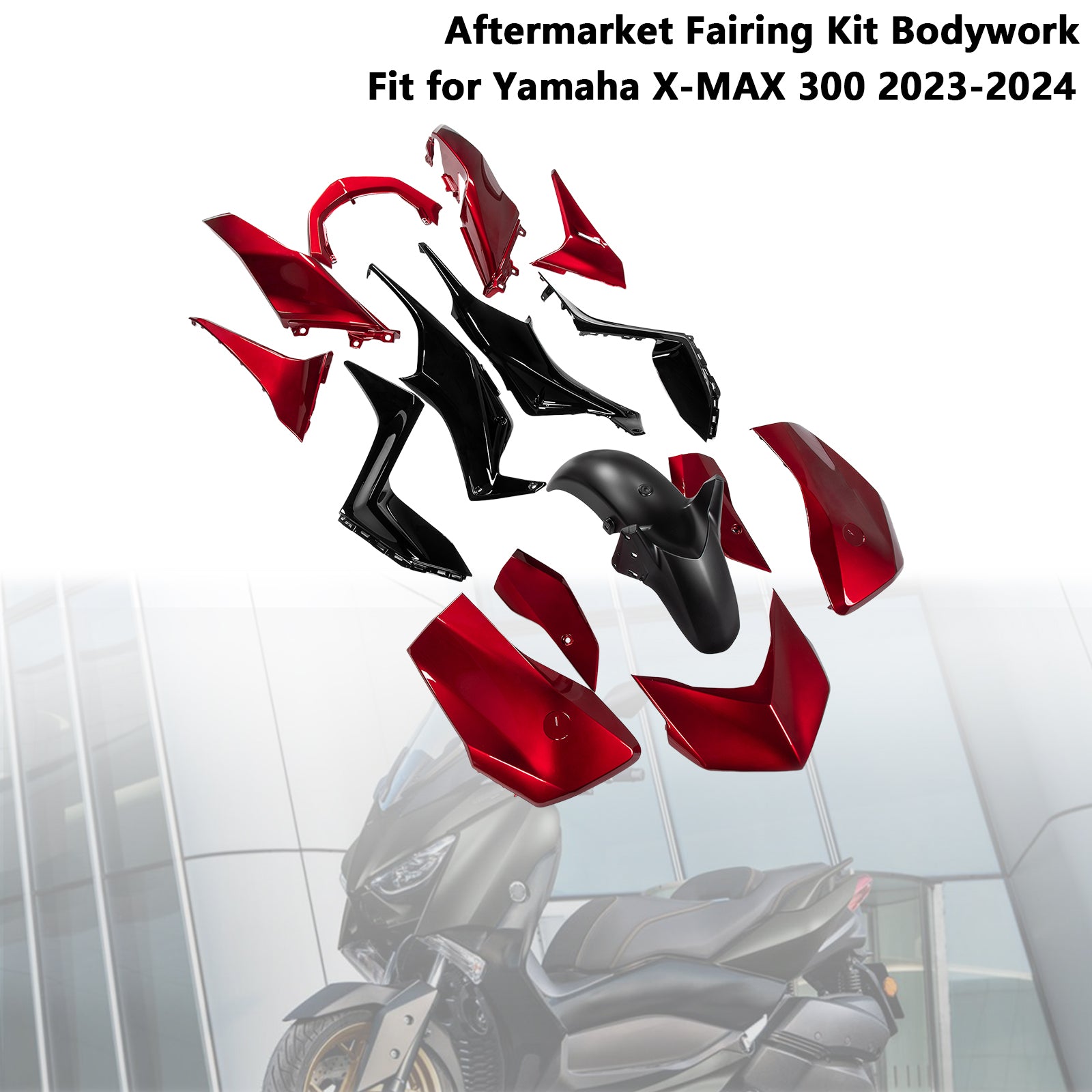 Kit de carénage de carrosserie ABS par injection pour Yamaha X-MAX 300 XMAX 2023-2024 11#