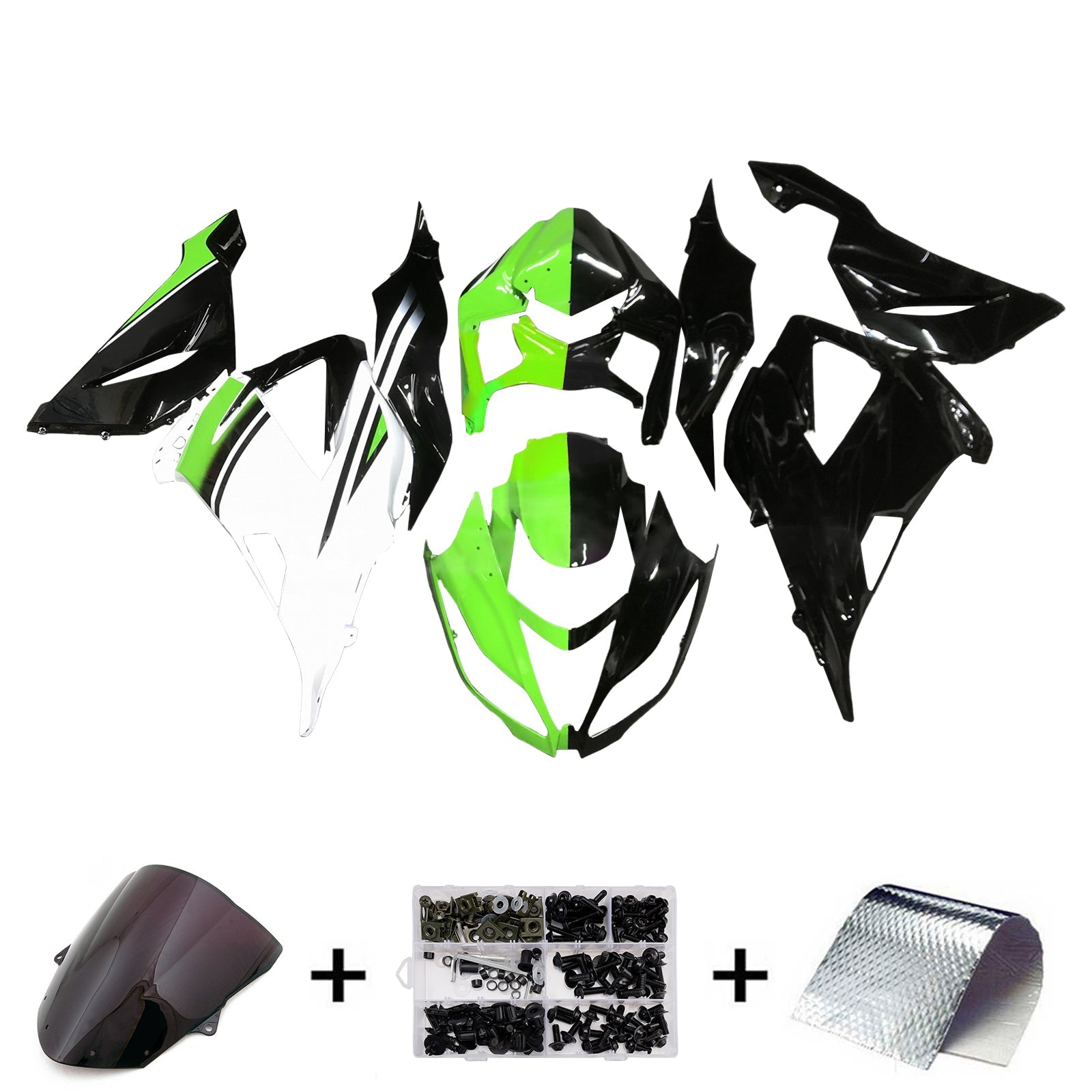 Kit de carénage par injection, carrosserie en plastique ABS pour Kawasaki ZX6R 636 2013-2018