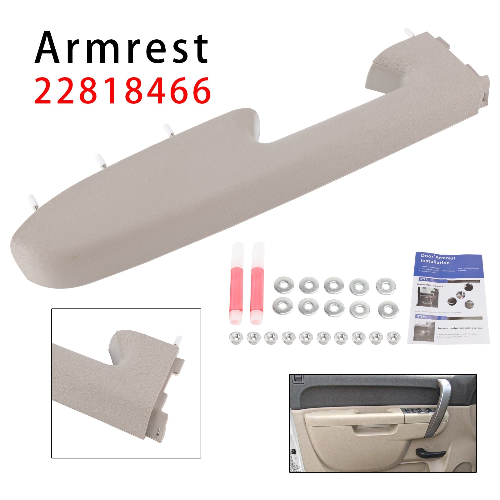 Kit de réparation d'accoudoir avant gauche pour Chevy Silverado 1500 2500HD 3500HD 2010-2014