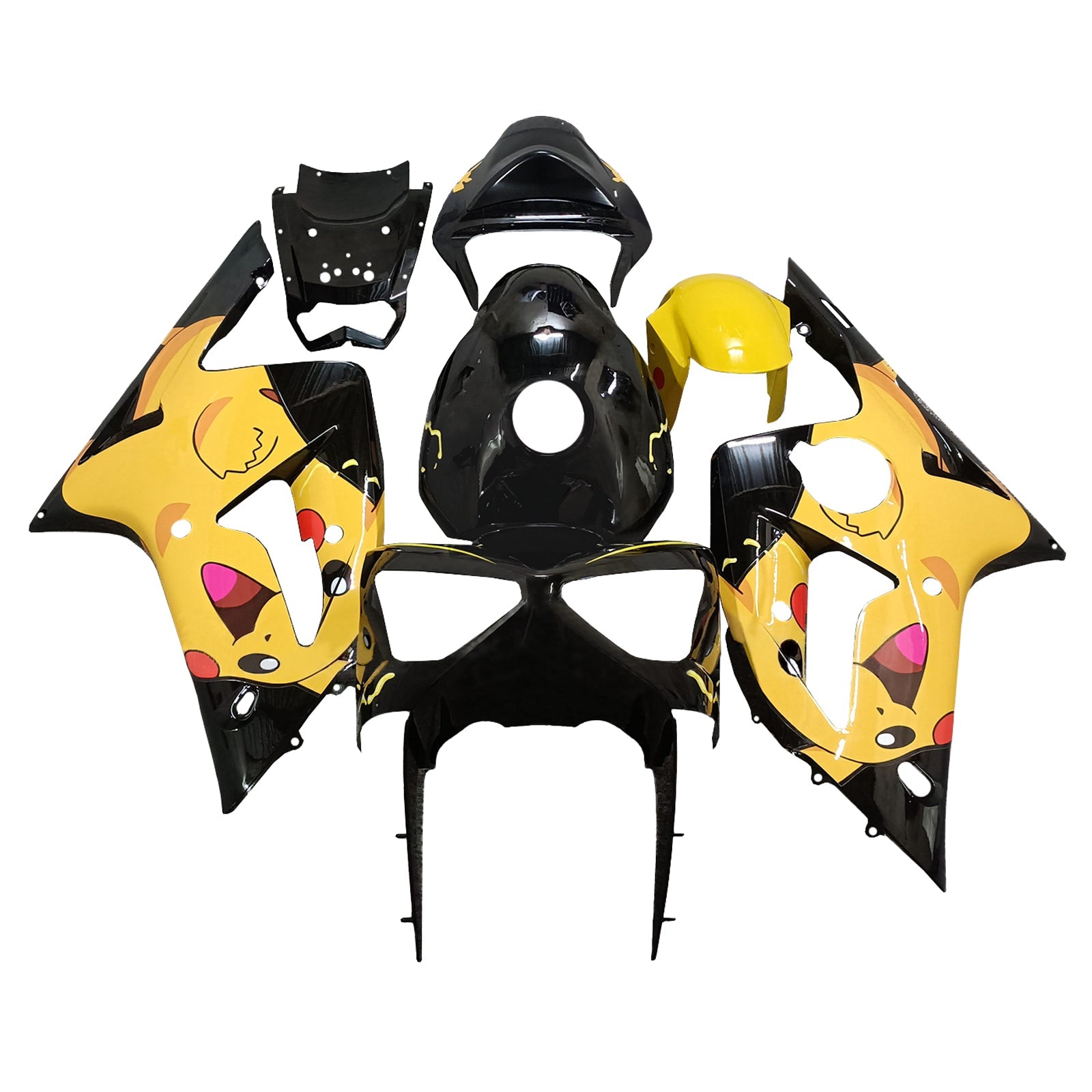 Kit de carénage par injection, carrosserie en plastique ABS pour Kawasaki ZX6R 636 2003-2004