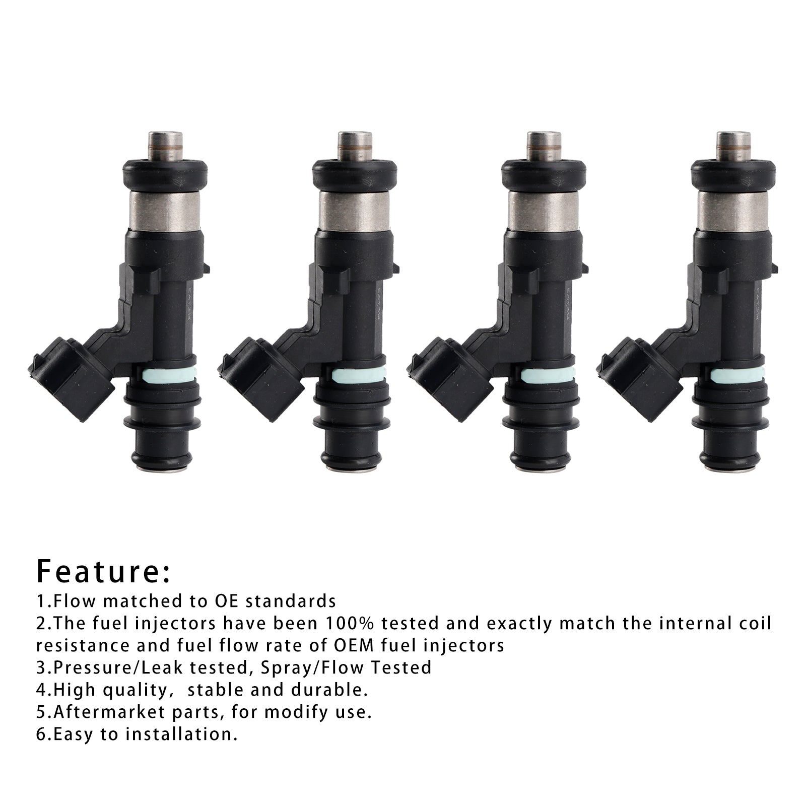 Injecteur de carburant pour moteur hors-bord Suzuki 70HP 80HP 90HP 115HP 140HP DF 4PC 15710-82K50 EAT314 2012-2020