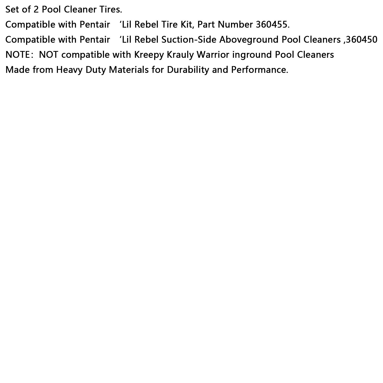 2 renkaita # 360455 Pentair 'Lil Rebel -aspiraatio -allaspuhdistusaineille