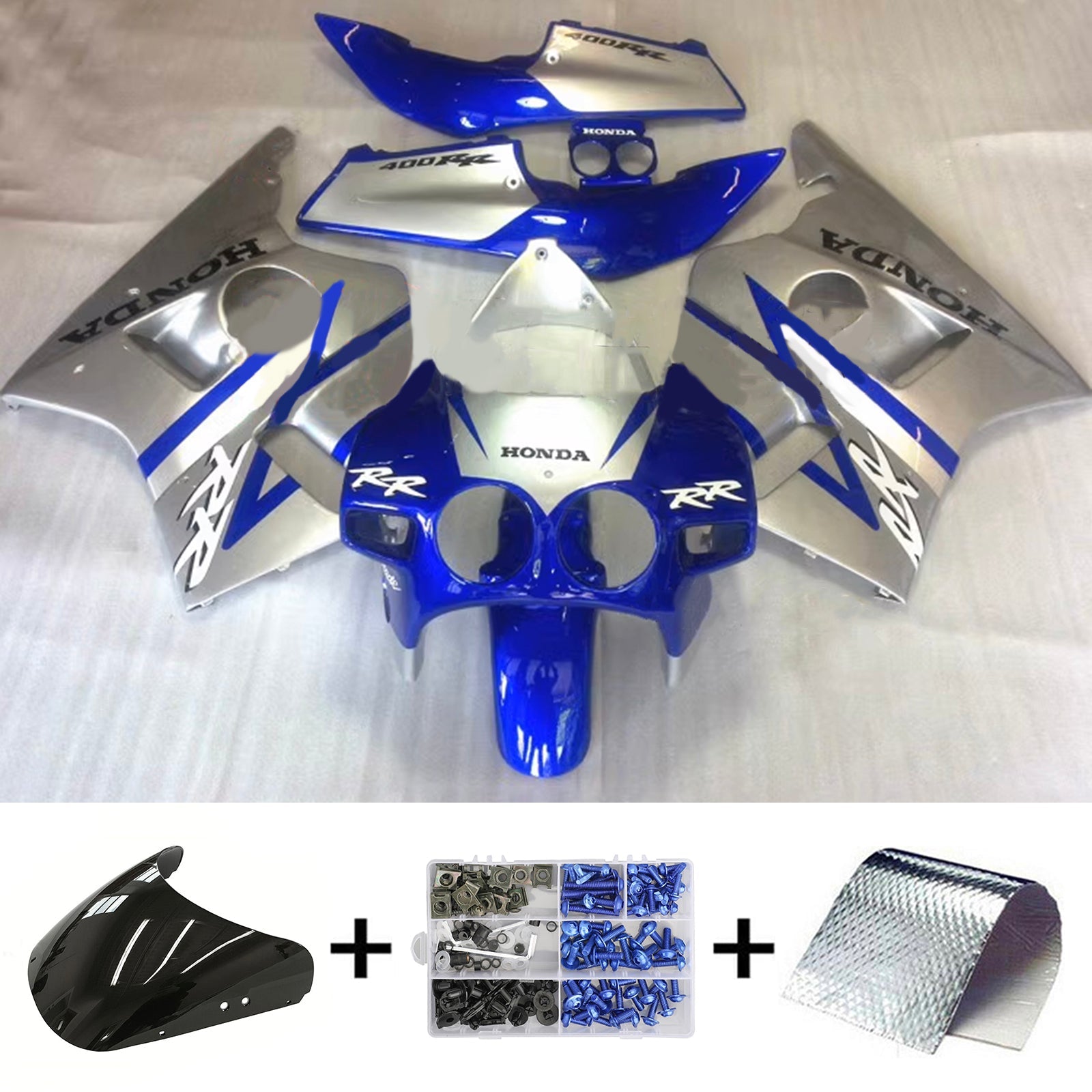 Amotopart Honda CBR400RR NC23 1987-1989 Kit carena carrozzeria in plastica ABS