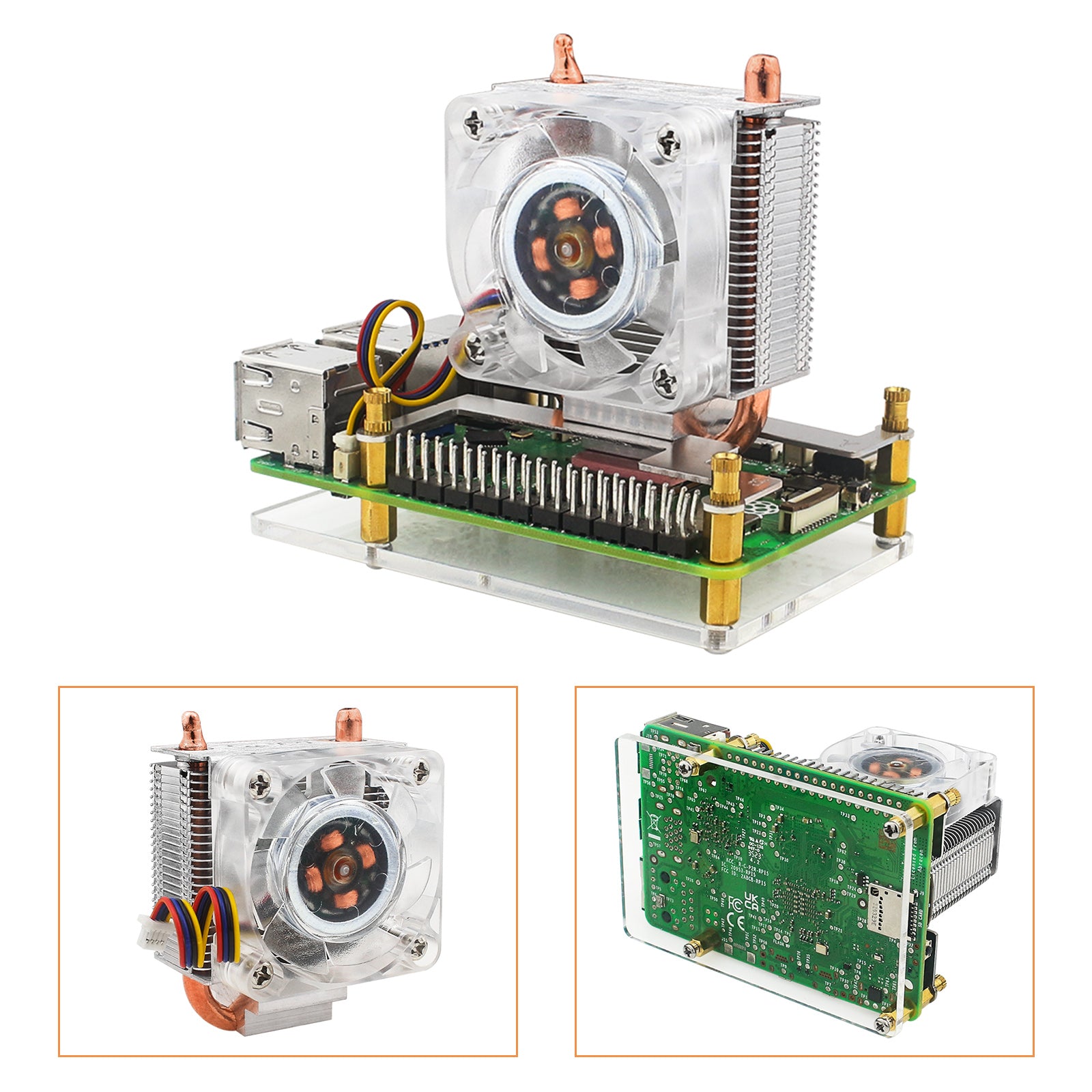 Ventilateur tour Raspberry Pi 5B Radiateur tour Raspberry Ice Radiateur de refroidissement Pi5 ICE