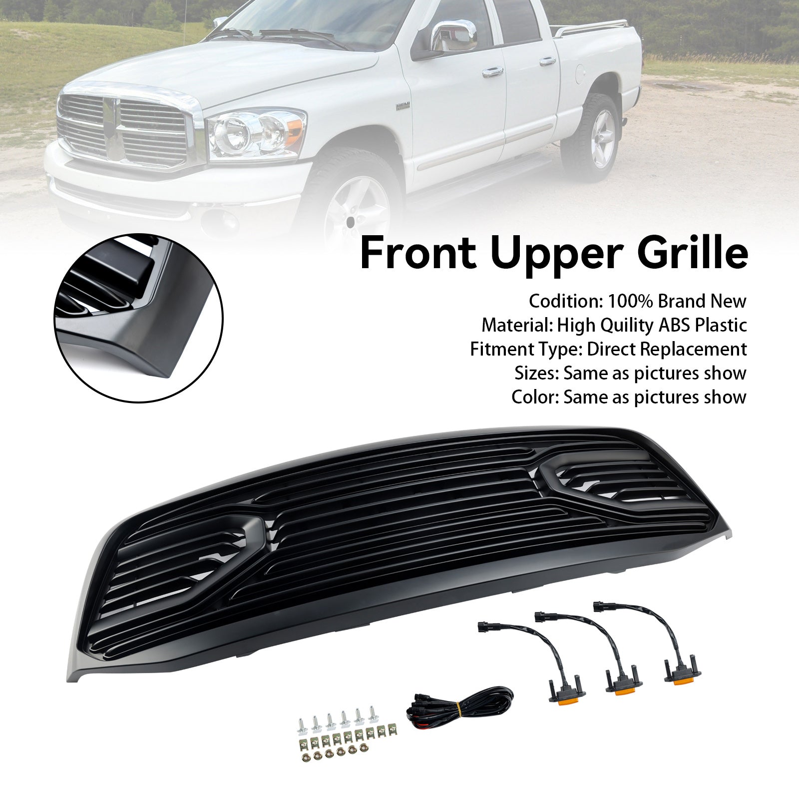 Griglia anteriore Griglia per Dodge RAM 1500 2006-2008, RAM 2500/3500 2006-2009 - L3