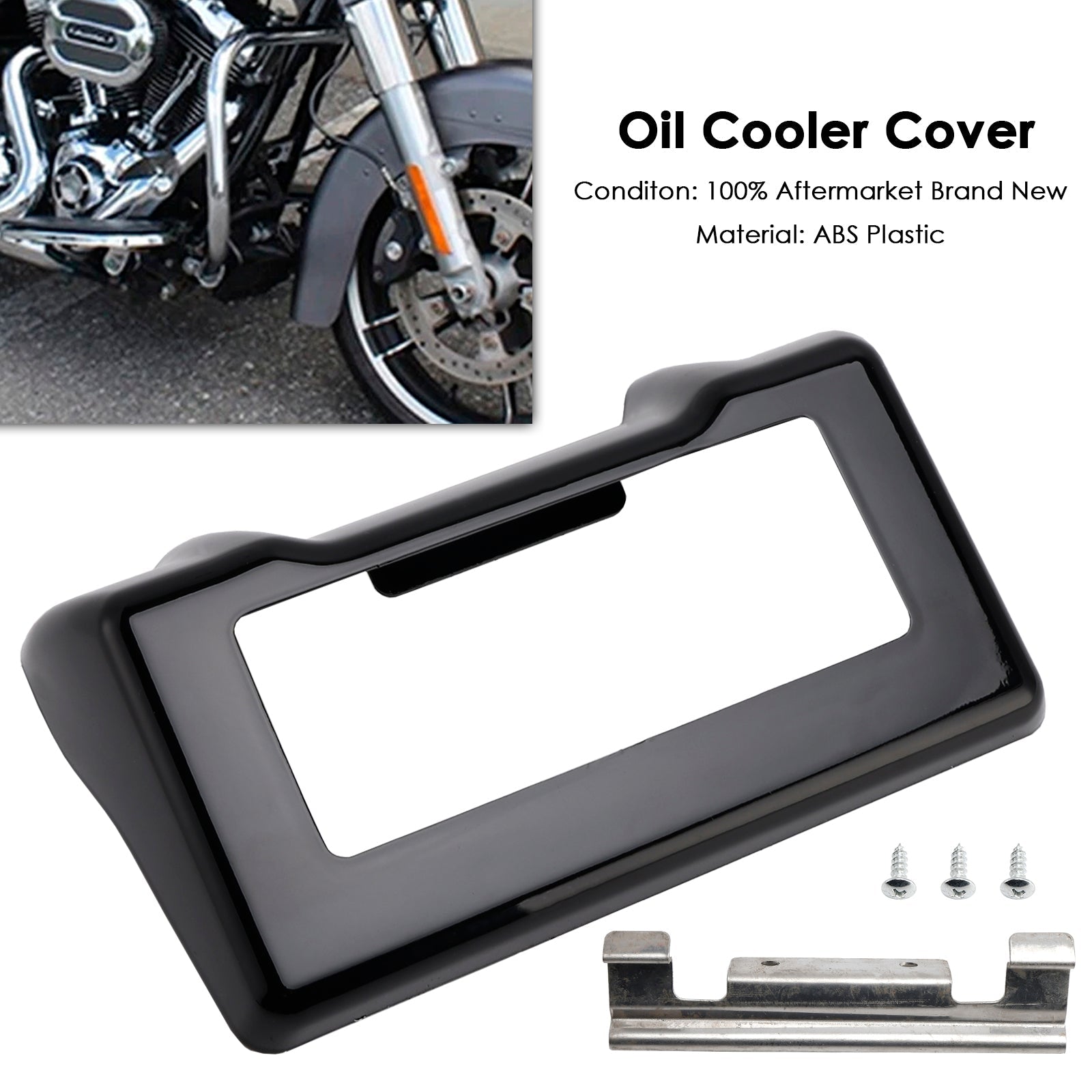 Couvercle de refroidisseur d'huile compatible avec les modèles Touring Road King et Street Glide 2011-2016