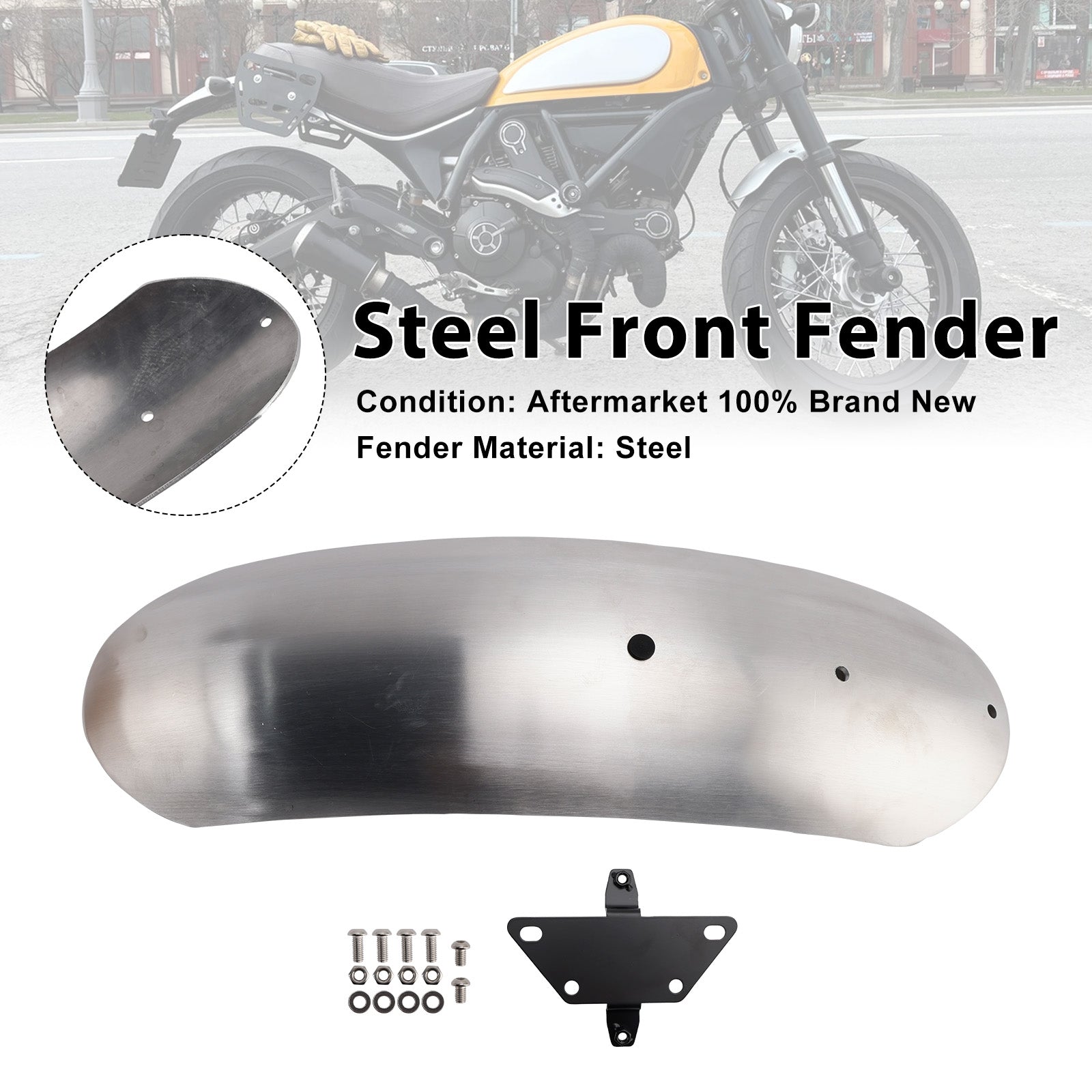 Stalen voorspatbord voor Ducati Scrambler 1100 800 2015-2025