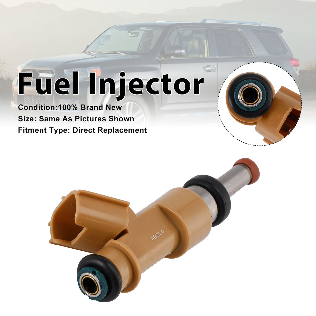 1 Brandstofinjector voor 2010-2019 Toyota 4Runner en 2012-2014 Tundra (onderdeelnummer 23209-39215)