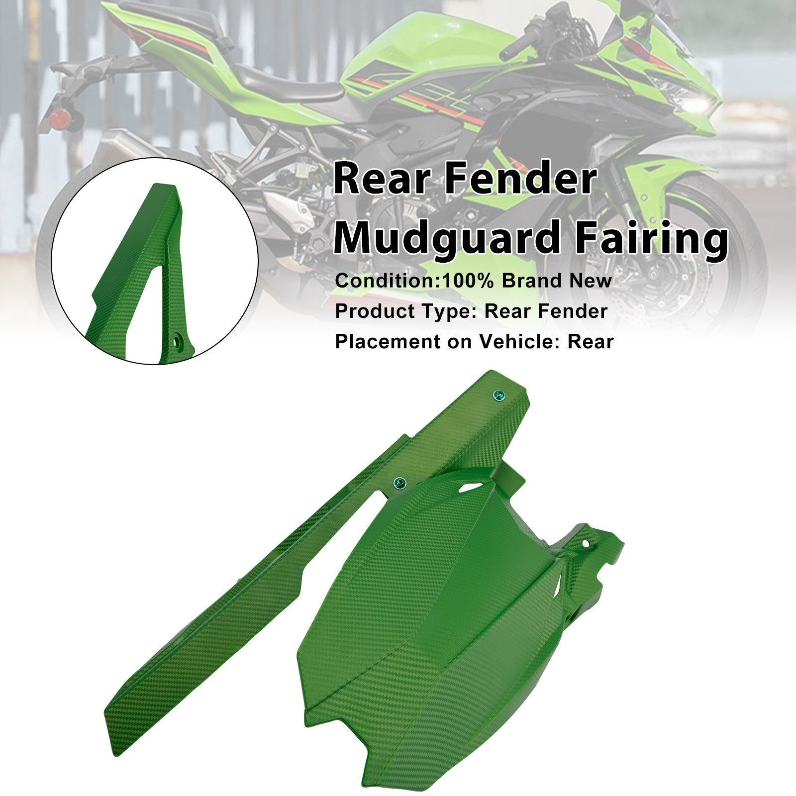 Parafango posteriore per Kawasaki ZX-25R, ZX-4R e ZX-4RR (2020-2025)