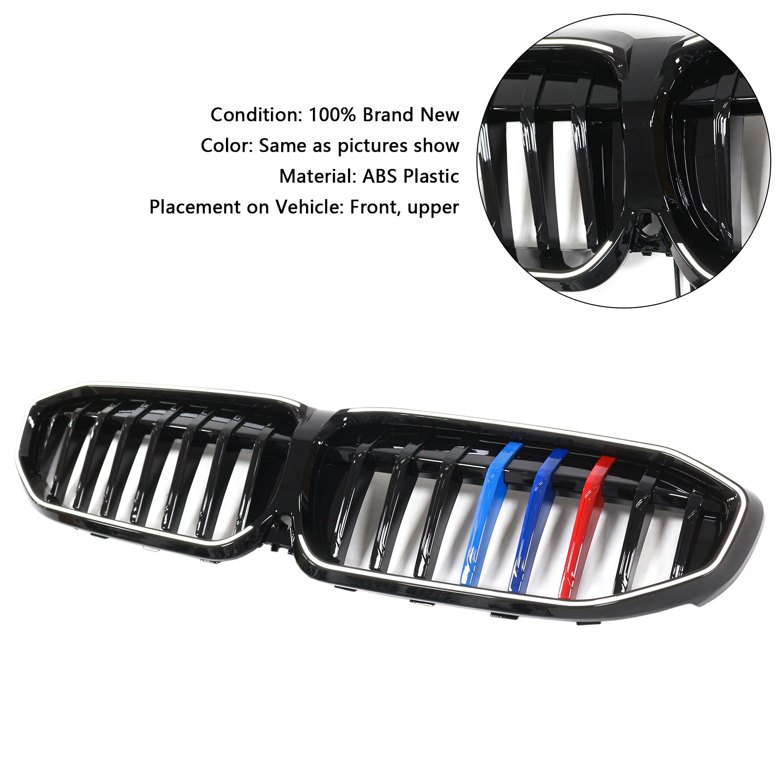 Calandre noire de style M pour BMW Série 3 G20 2019-2022 51138072085