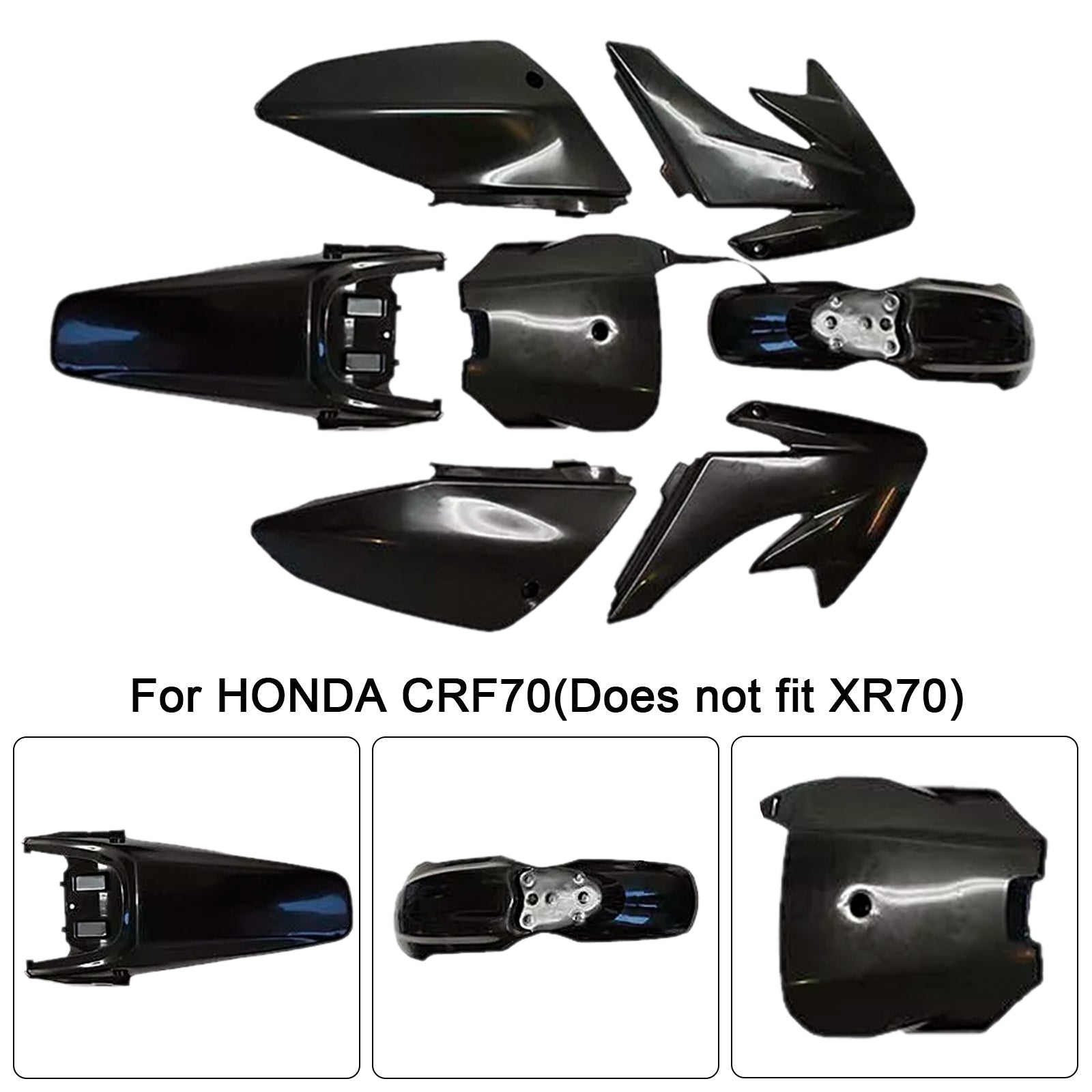 Kit carrosserie plastique et carénage garde-boue pour moto tout-terrain HONDA CRF70