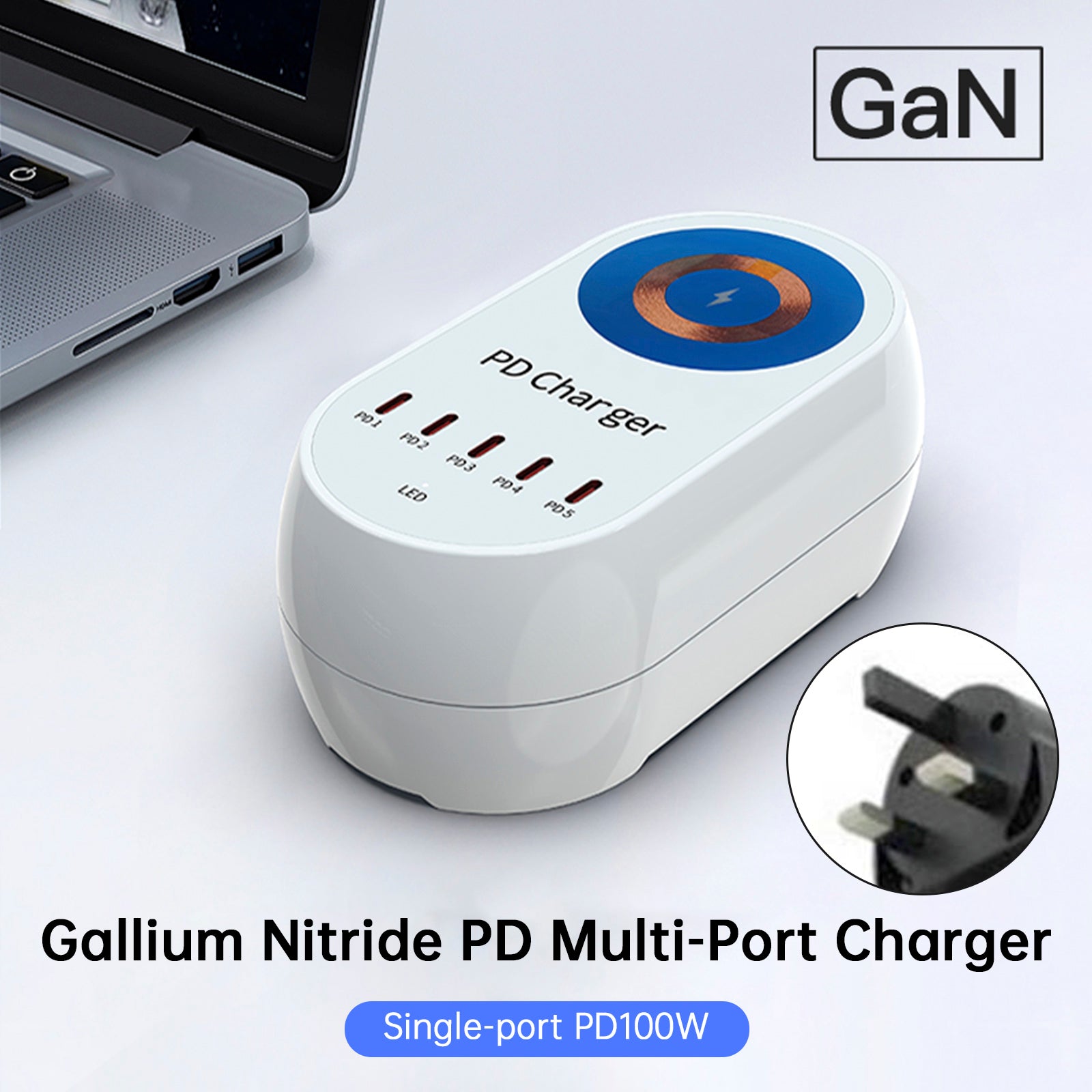 140 W Wireless Magnetic Charger, Fast Charge PD100 W voor laptop en mobiele telefoon