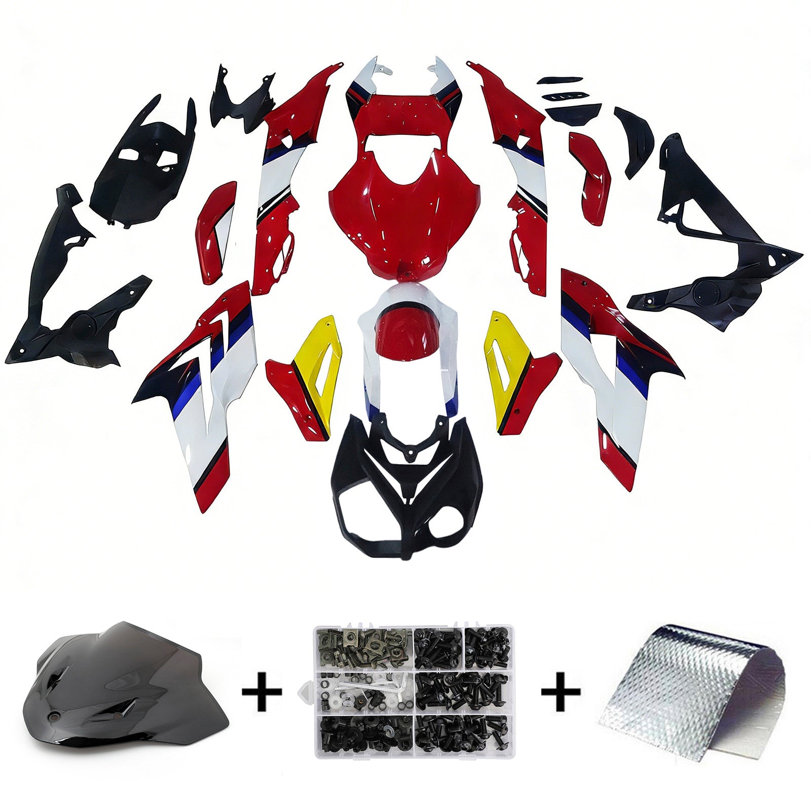 Injection carénage kit carrosserie plastique ABS fit pour BMW S1000R 2014-2016