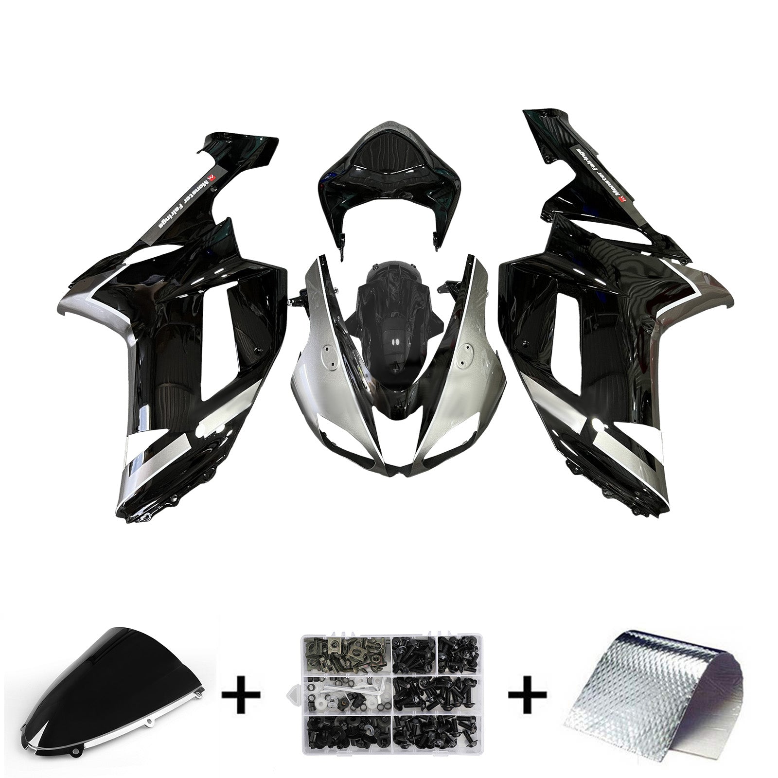 Kit de carénage par injection, carrosserie en plastique ABS pour Kawasaki ZX6R 636 2007-2008