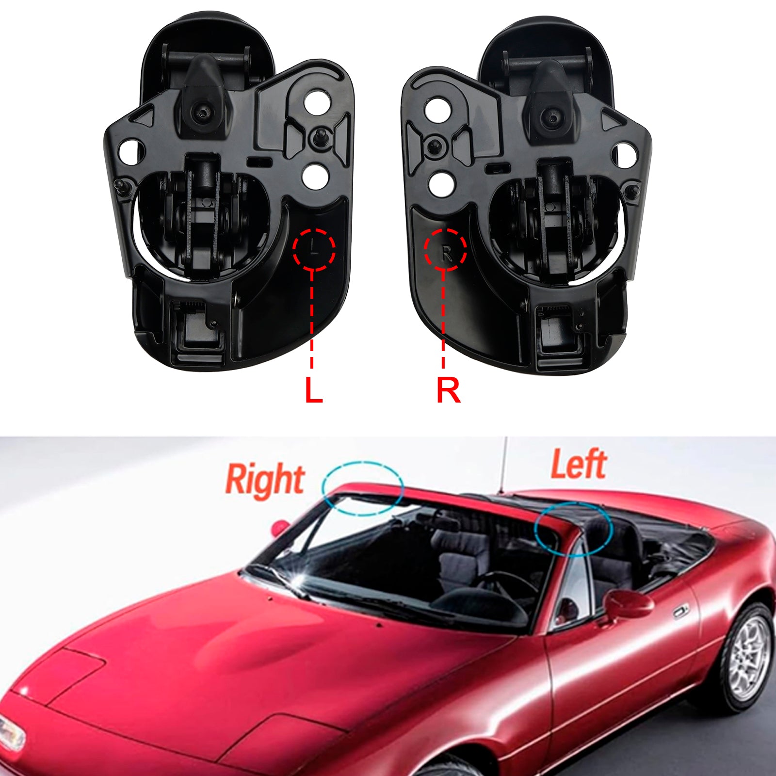 Verrou de toit souple décapotable Mazda Miata 1990-2003 NA01-R1-310L/320L