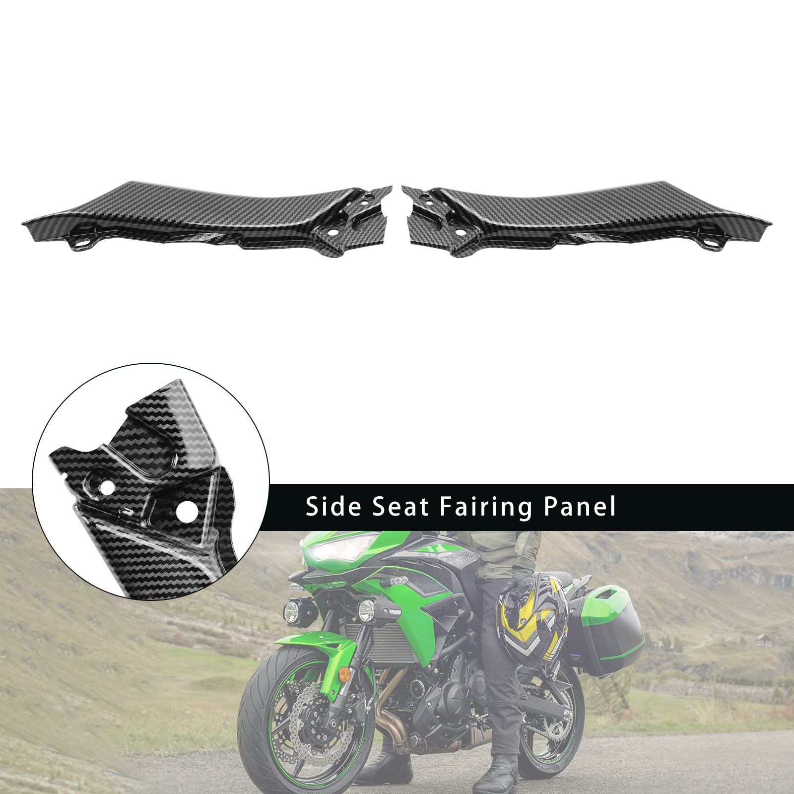 Panel de carenado de asiento lateral para Kawasaki Versys 650 KLE650 2022-2024