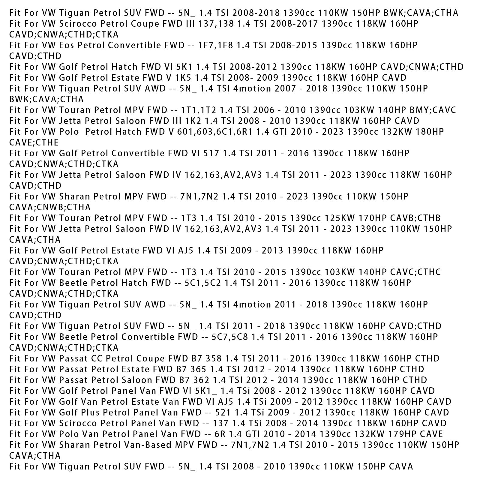 1 inyector de combustible para Audi Seat Skoda VW 1,4 TSI TFSI GTI RS 03C906036N