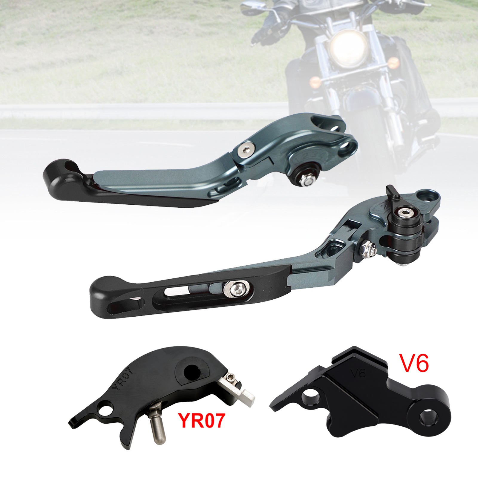 Levier de frein et d'embrayage réglable compatible avec YAMAHA XSR900 XSR900GP MT-09 2024-2025