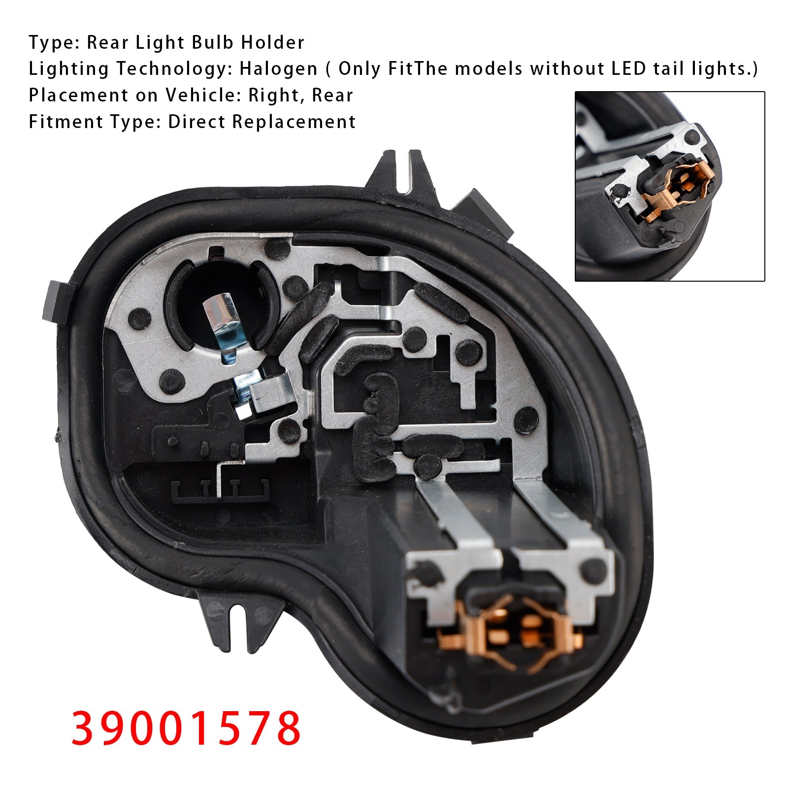 Podpora d&Žarnica desne zadnje luči za Opel Astra K 5-vratna kombilimuzina 2016-2023 39001578