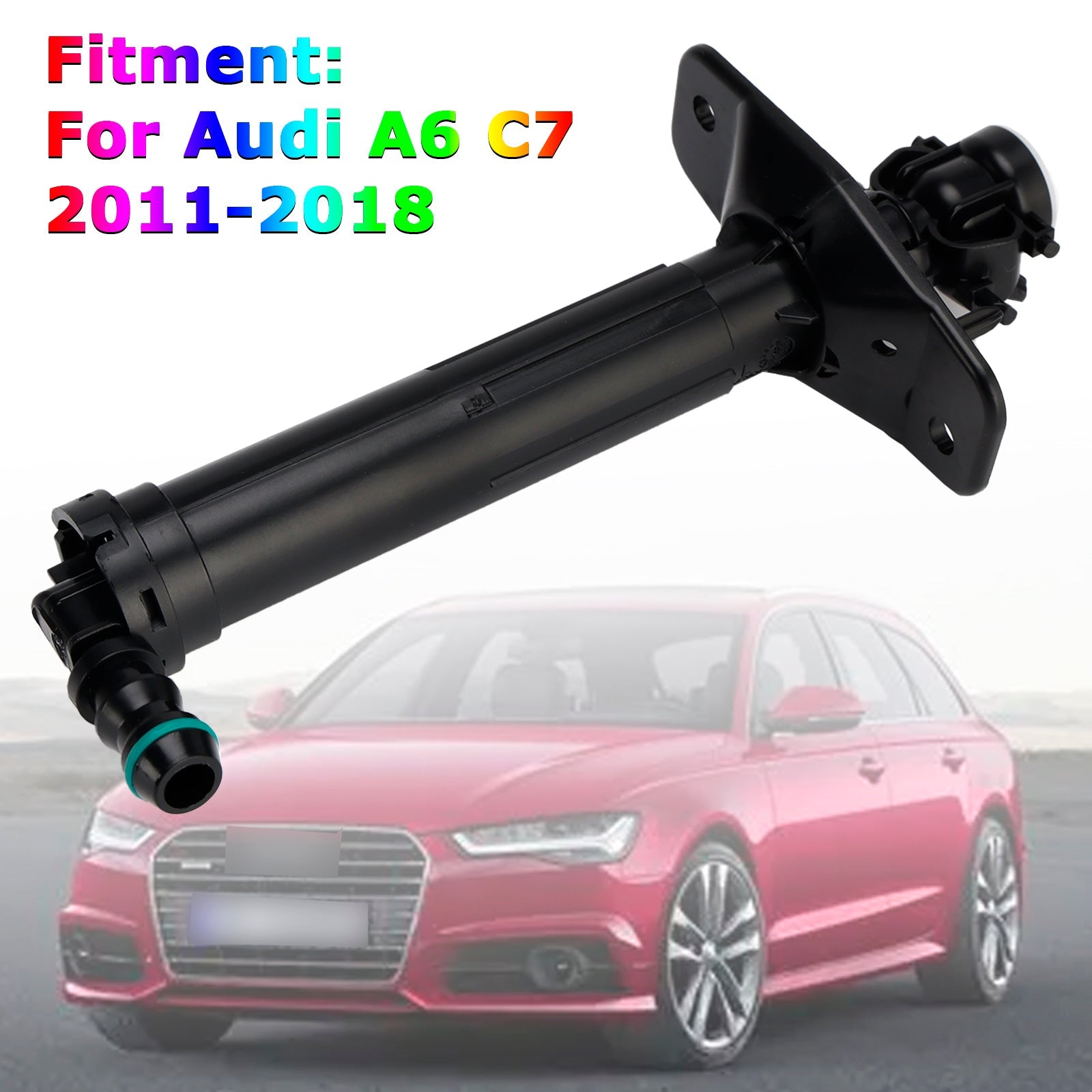 Buse de lave-phare avant gauche pour Audi A6 C7 (2011-2018) - Référence : 4G0955101