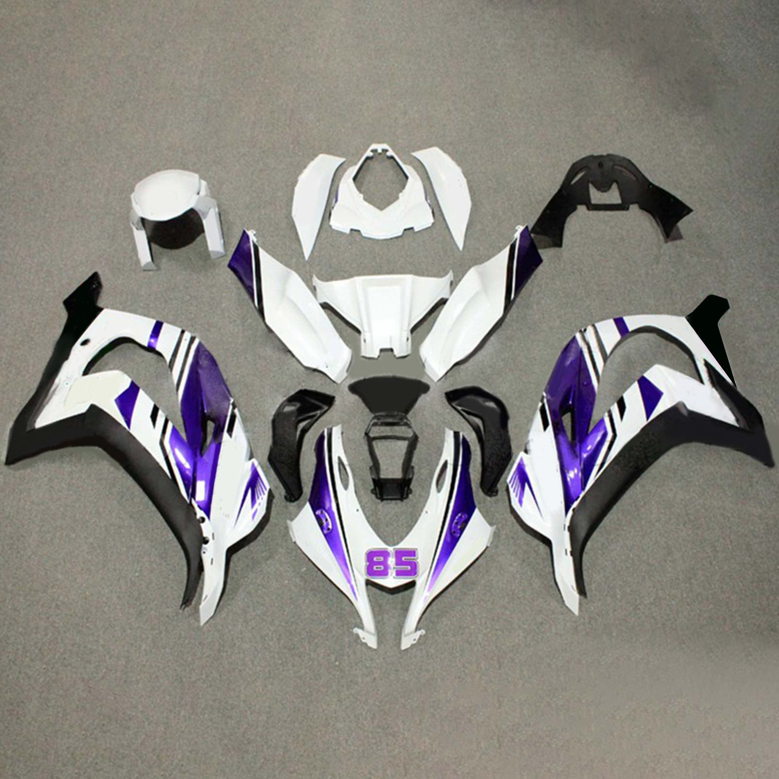Kit de carénage en plastique ABS injecté compatible avec Kawasaki ZX10R 2016-2020