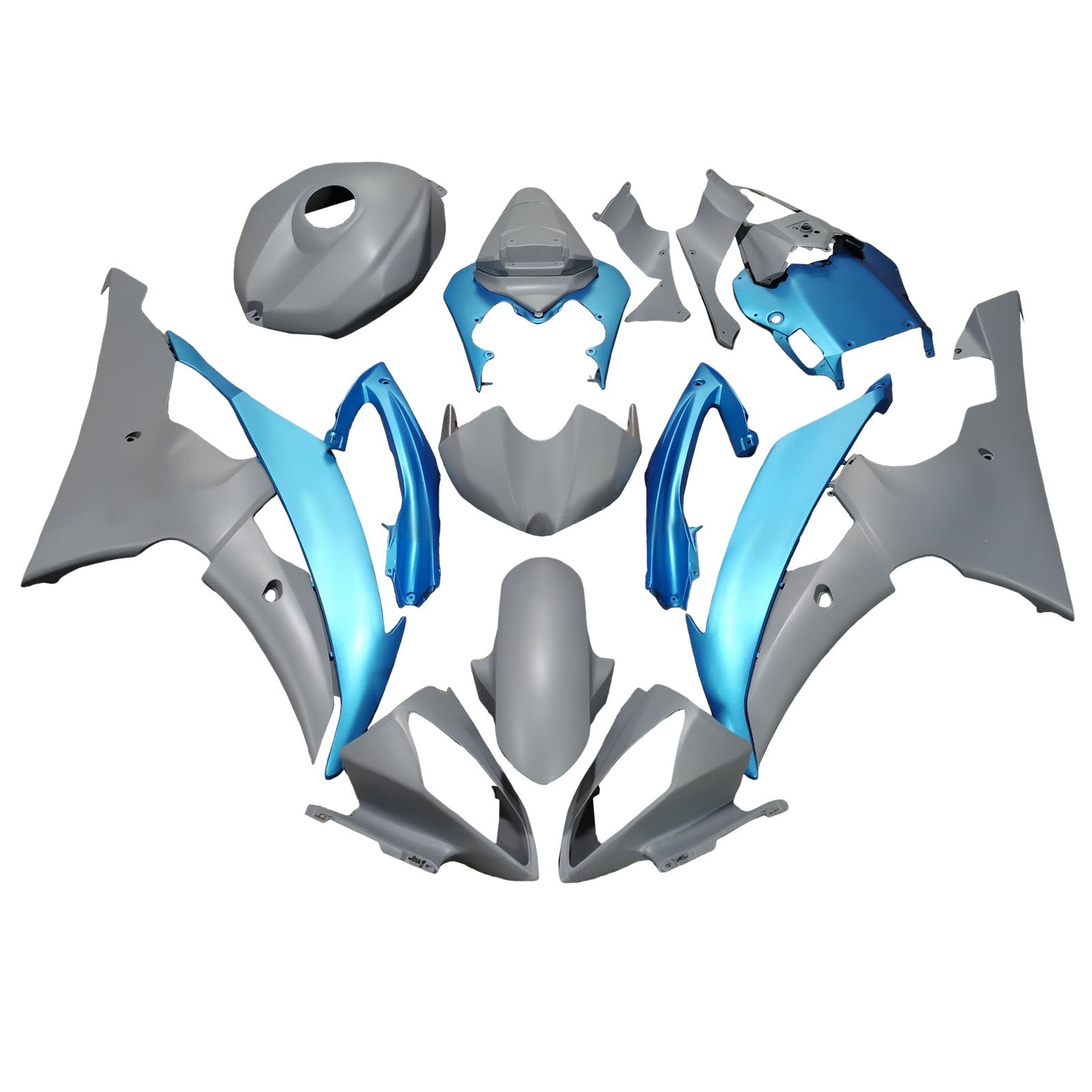 Kit de carénage injecté en plastique ABS pour Yamaha YZFR6 YZF-R6 2008-2016