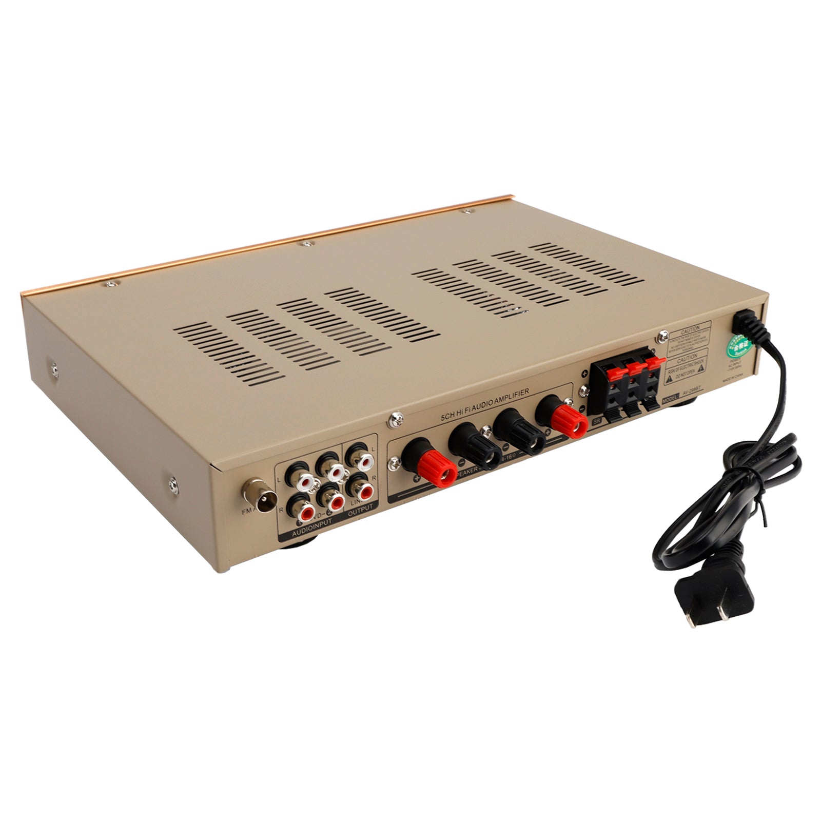 2000W 5CH Power Amplificateurs Amplifier Hi-Fi stéréo AV Surround FM Home Cinéma