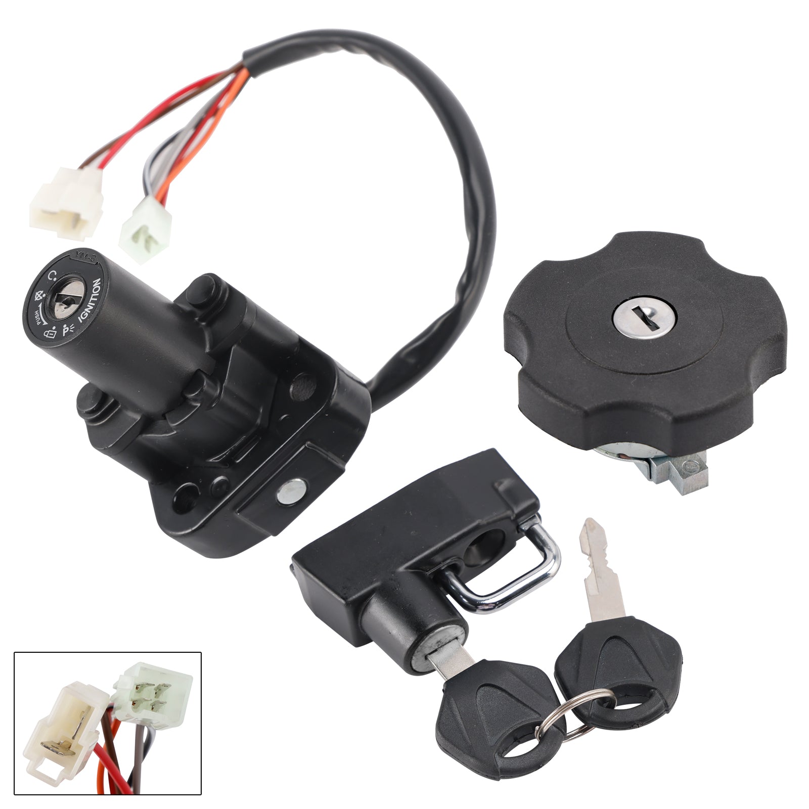 ENSEMBLE DE CONTACTEUR À CLÉ, BOUCHON DE FEU ET ANTIVOL DE CASQUE POUR YAMAHA XT600E XT500E 1996-2002