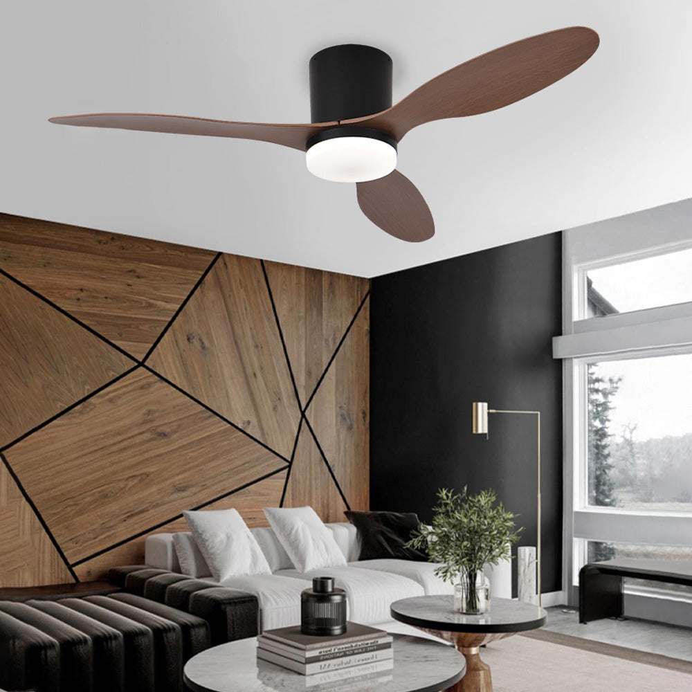 Télécommande/App pour Chambre Moteur DC Ventilateur de Plafond 52 Pouces avec Lumières