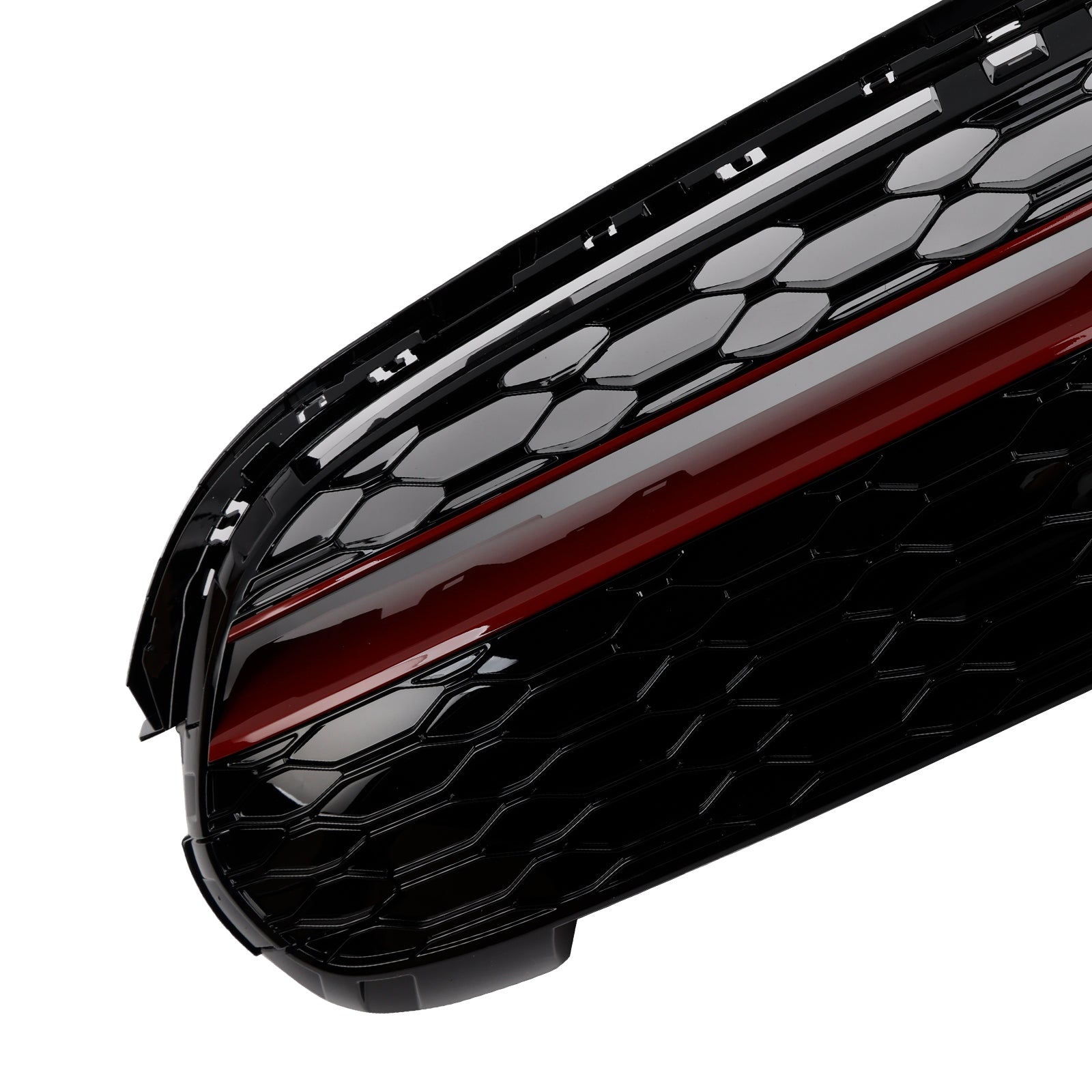 GP-stijl frontrooster, glanzende en rode zwarte afwerkingen, voor Mini Cooper F55, F56 en F57 (2014-2021)