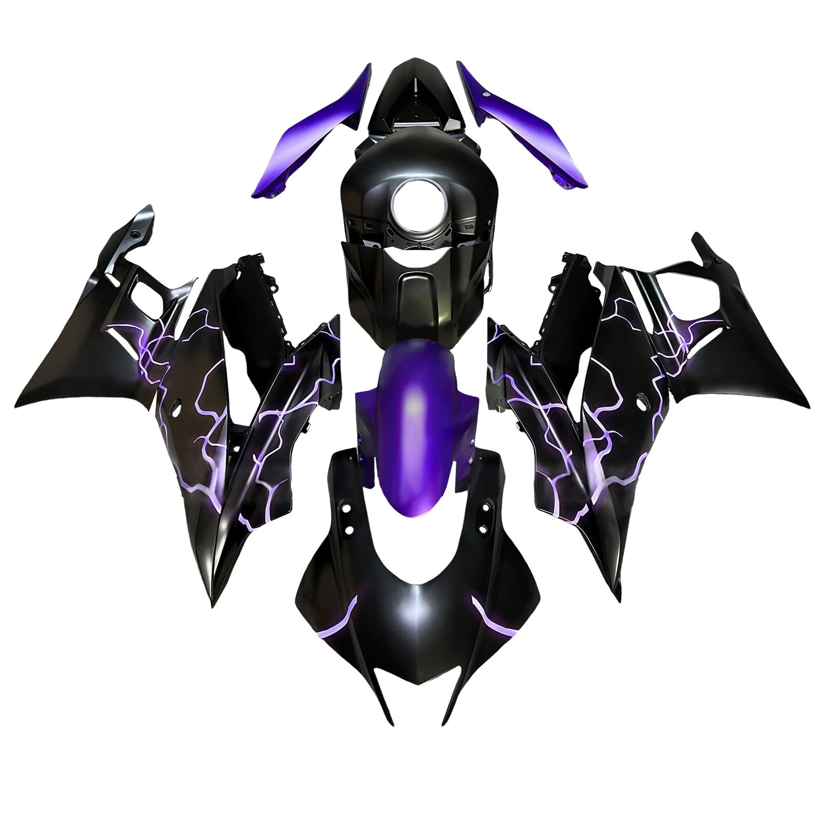 Komplet oklepa z vbrizgano ABS plastiko, združljiv z Yamaho YZF-R3 R25 2019-2021