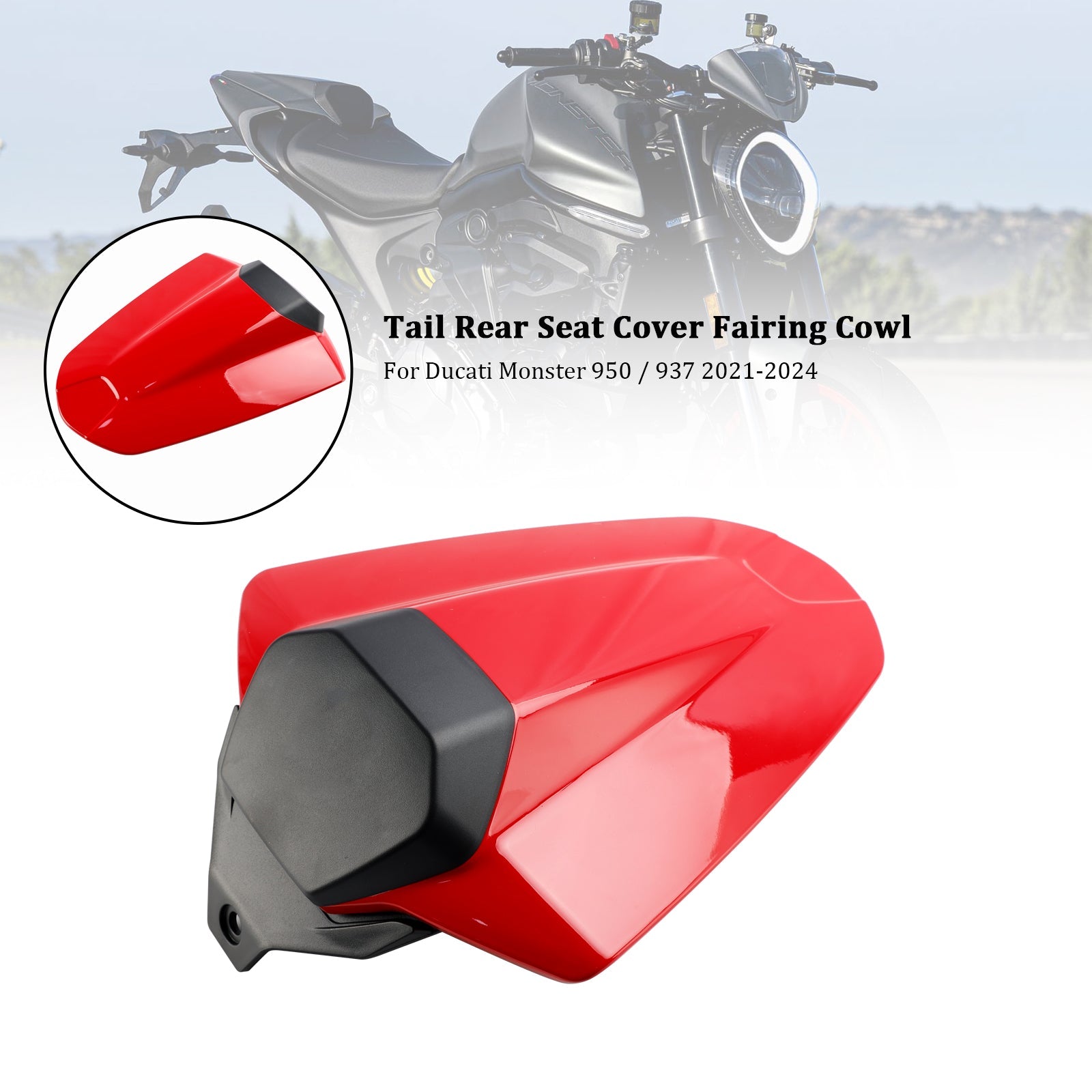 Capot de carénage de couvercle de siège arrière pour Ducati Monster 950 937 2021-2024