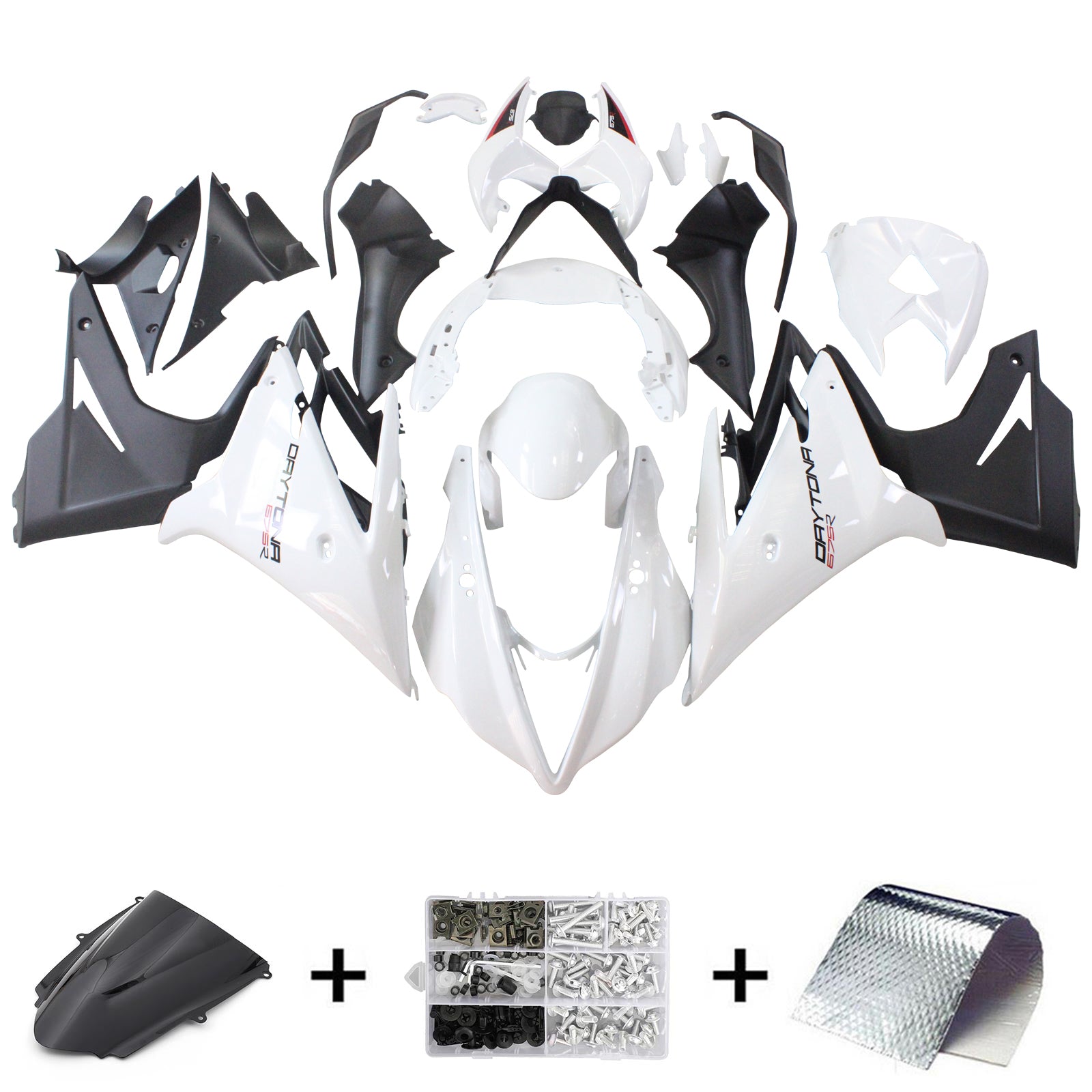 Amotopart Triumph Daytona 675 2013-2017 Kit de carenado de carrocería de plástico ABS