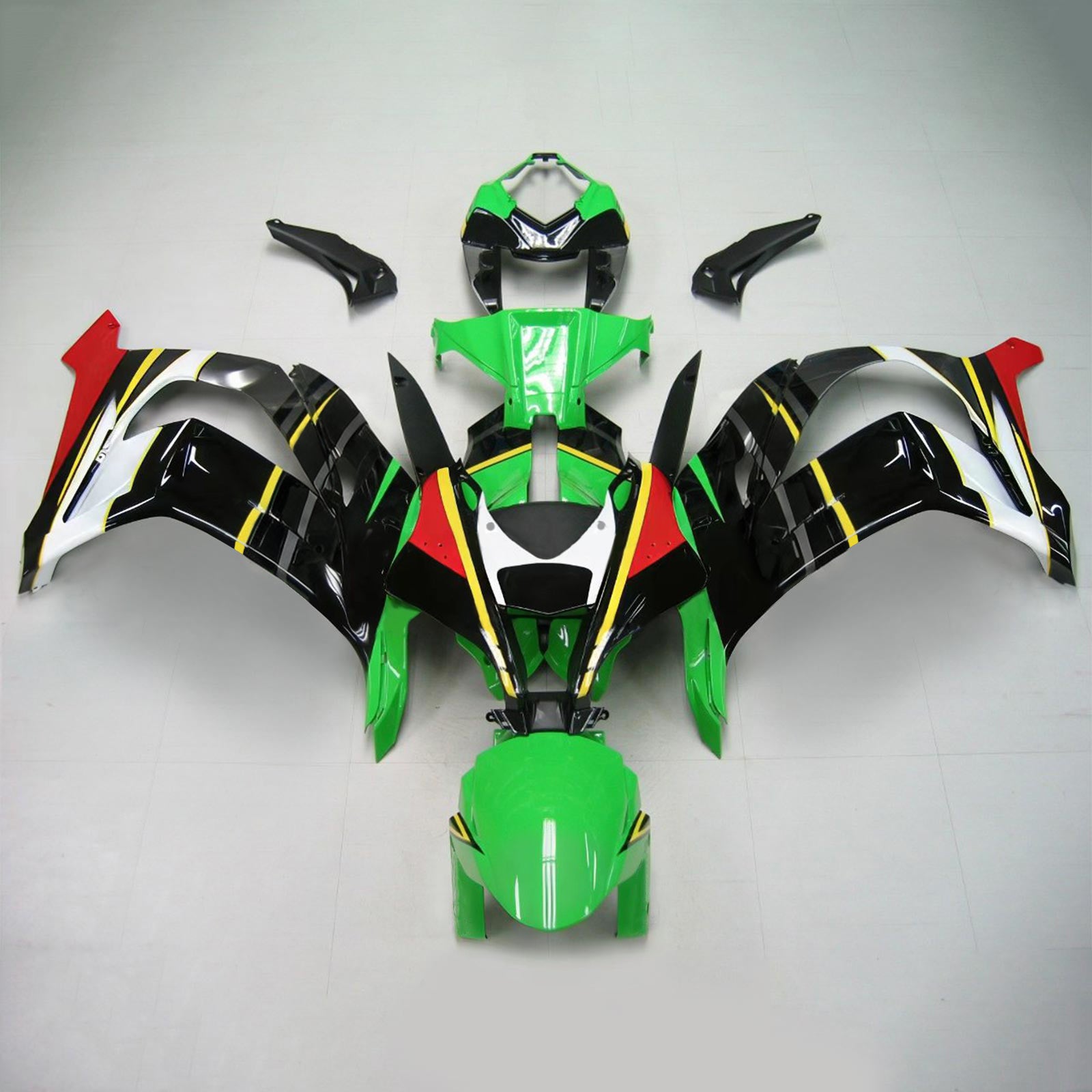 Kit de carénage injecté en plastique ABS compatible avec Kawasaki ZX-10R  ZX-10RR 2021-2025