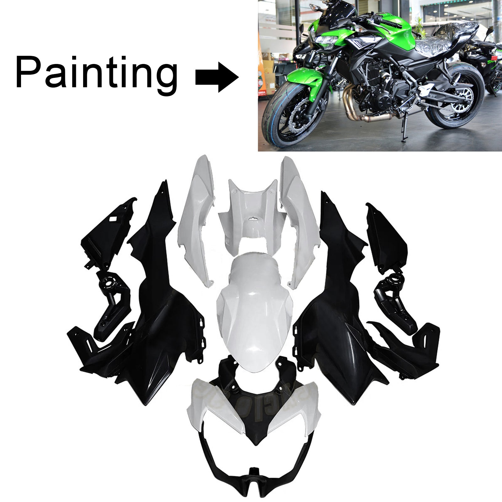 Kit de carénage injecté en plastique ABS pour Kawasaki Z650 2020-2025