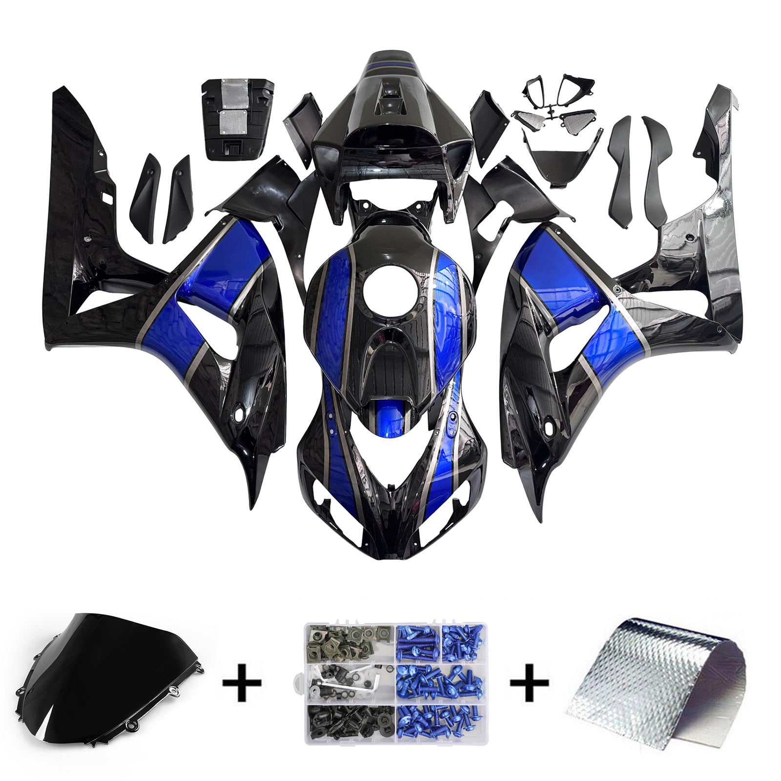 Kit de carénage par injection, carrosserie en plastique ABS pour Honda CBR1000RR 2006-2007