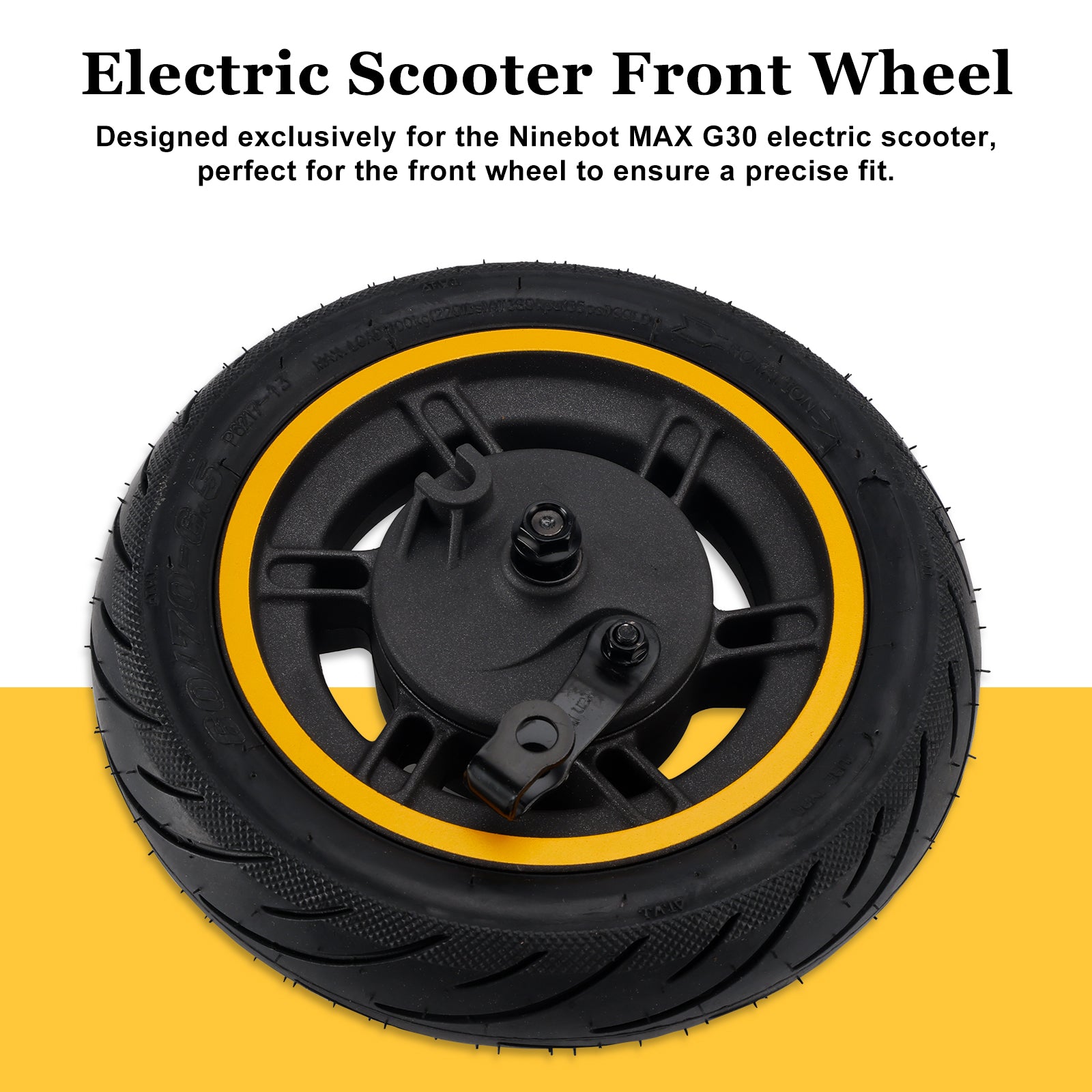 Roue Avant Ninebot Max G30 - Pneu Plein 10" Antidérapant