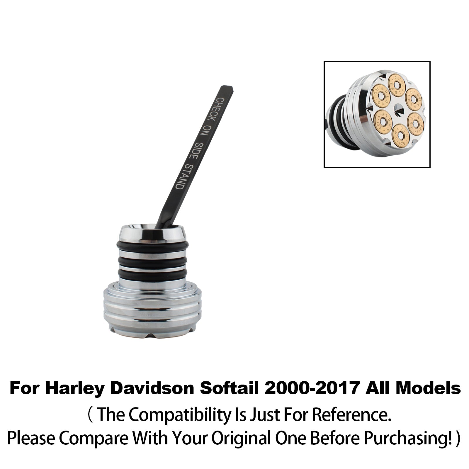 Tapa del tanque de medidor de aceite para Softail 2000-2017 Todos los modelos