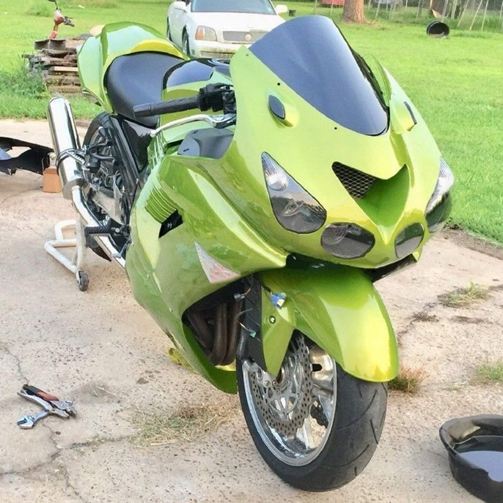 Kit de carénage par injection, carrosserie en plastique ABS, compatible avec Kawasaki ZX14R 2006-2011