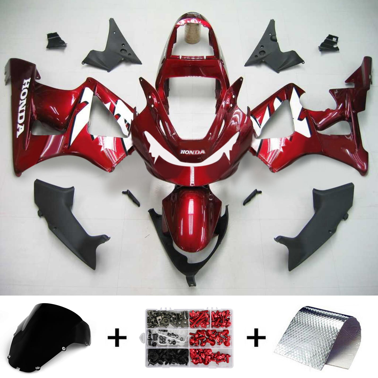 2000-2001 Honda CBR929RR Kit de carénage d'injection Bodywork Abs en plastique