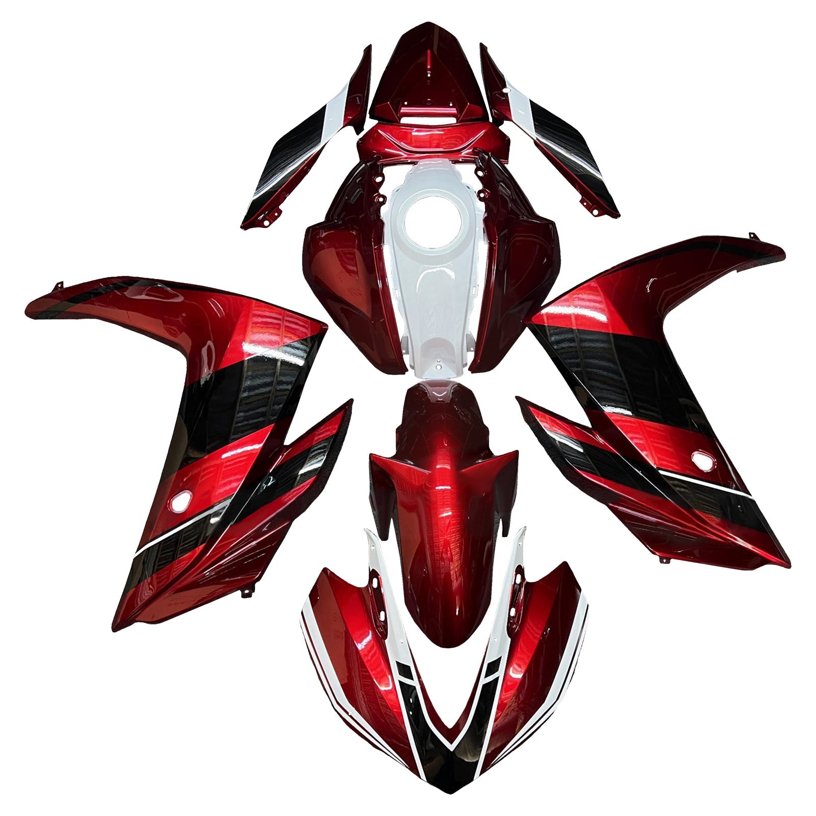 Kit de carénage injecté ABS pour Yamaha YZF-R3 2014-2018 et R25 2015-2017