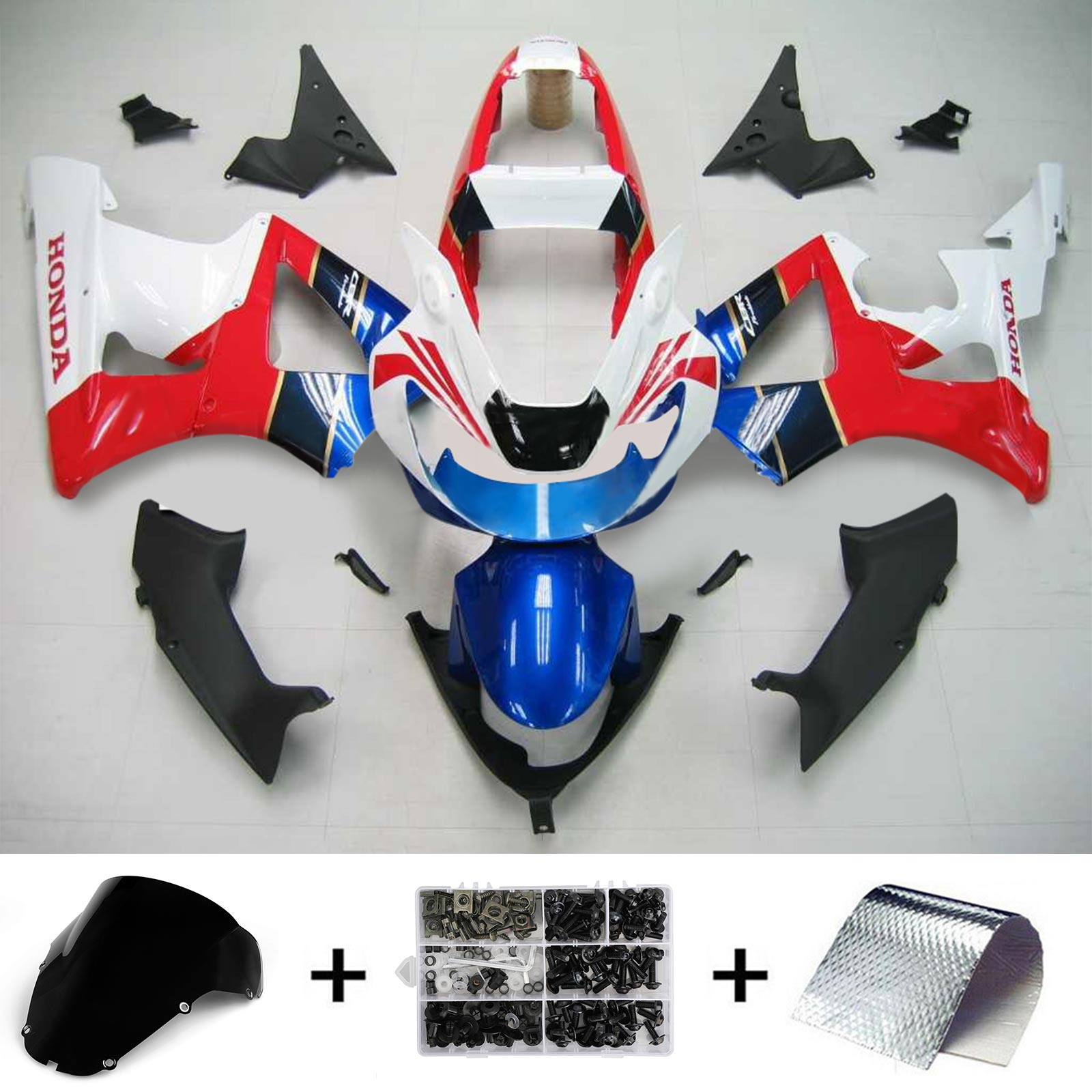 2000-2001 Honda CBR929RR Kit de carénage d'injection Bodywork Abs en plastique