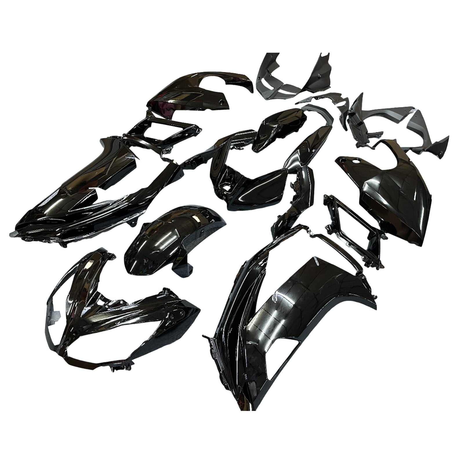Kit de carénage en plastique moulé par injection noir brillant pour Kawasaki Ninja 650 EX650 2012-2016