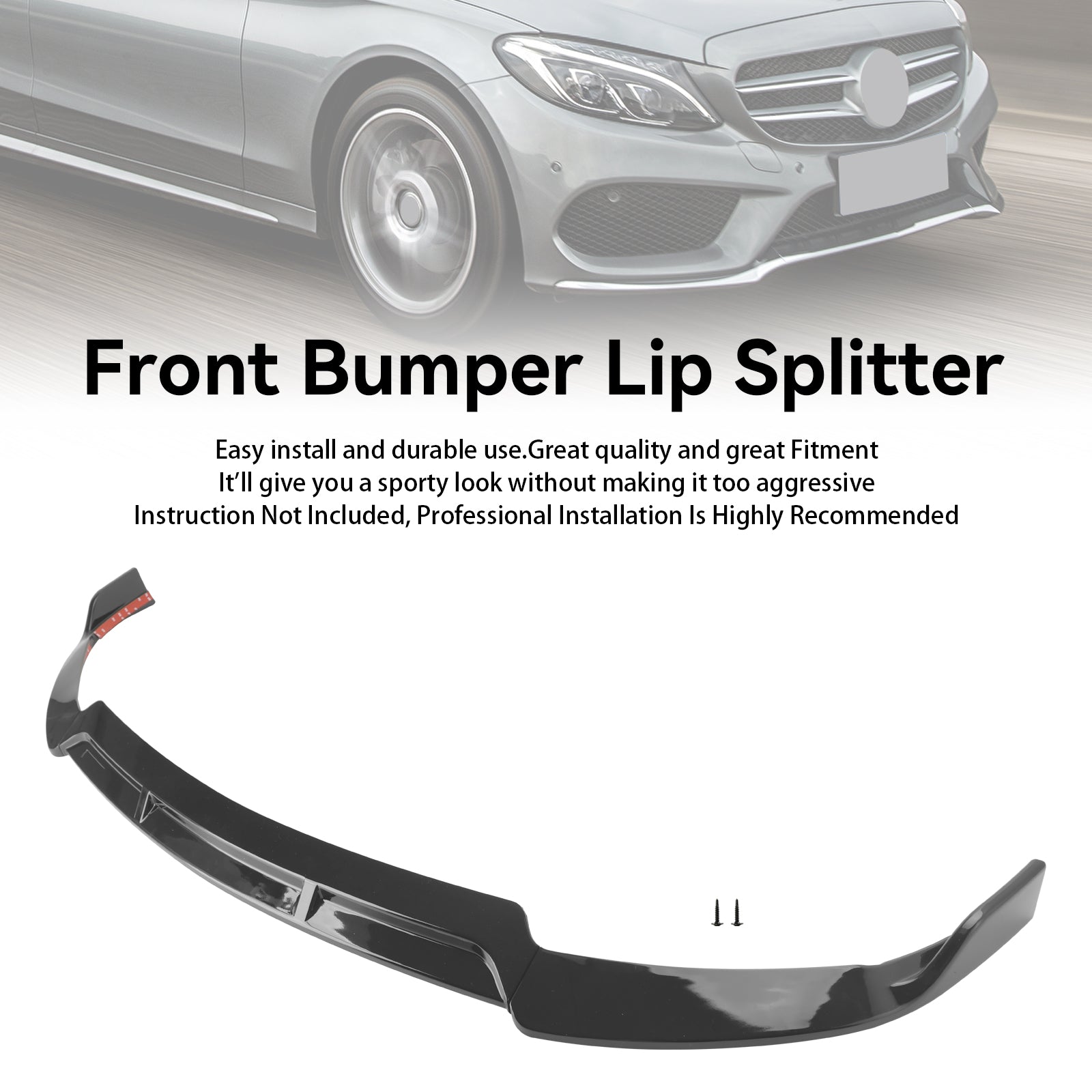 Labio divisor delantero para Mercedes Benz Clase C W205 C205 2019-2021 Estilo Brabus